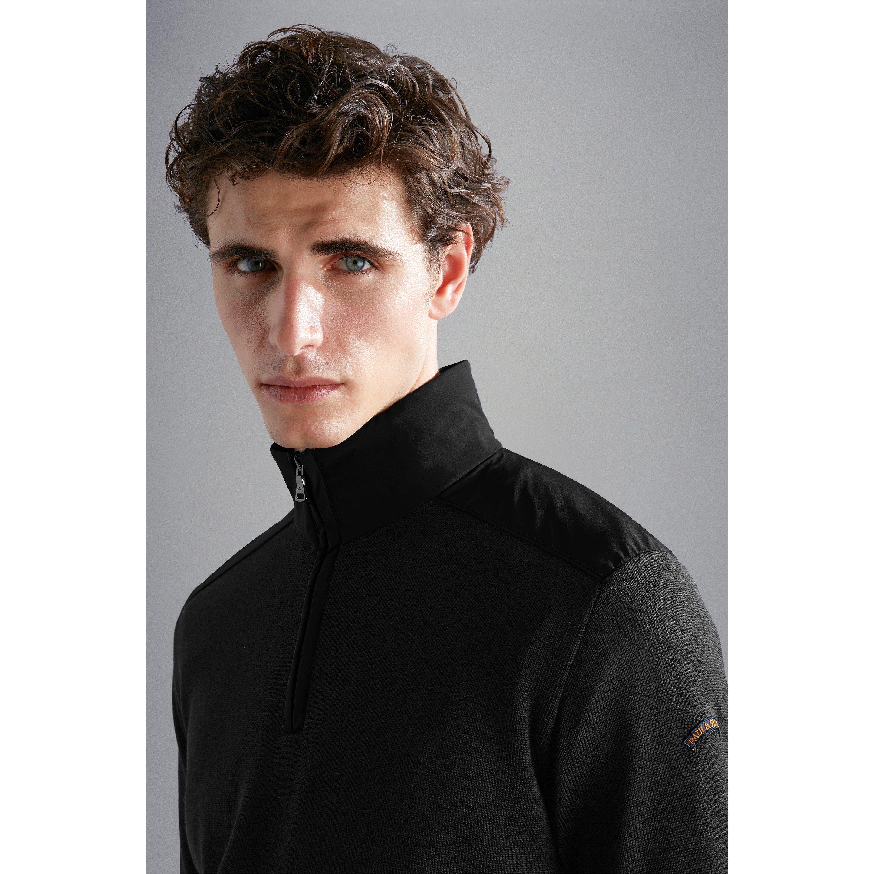 Grey - Paul And Shark - Men's Half-Zip Knitted Top - 5