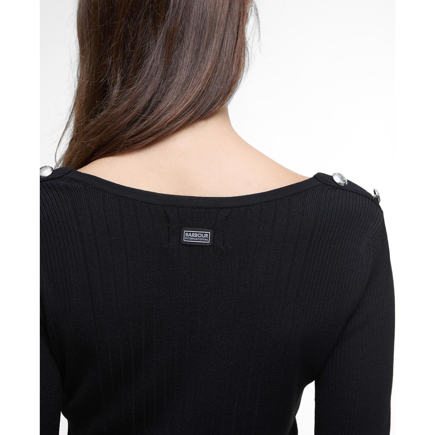 Black - Barbour International - Square-Neck Jumper - 4