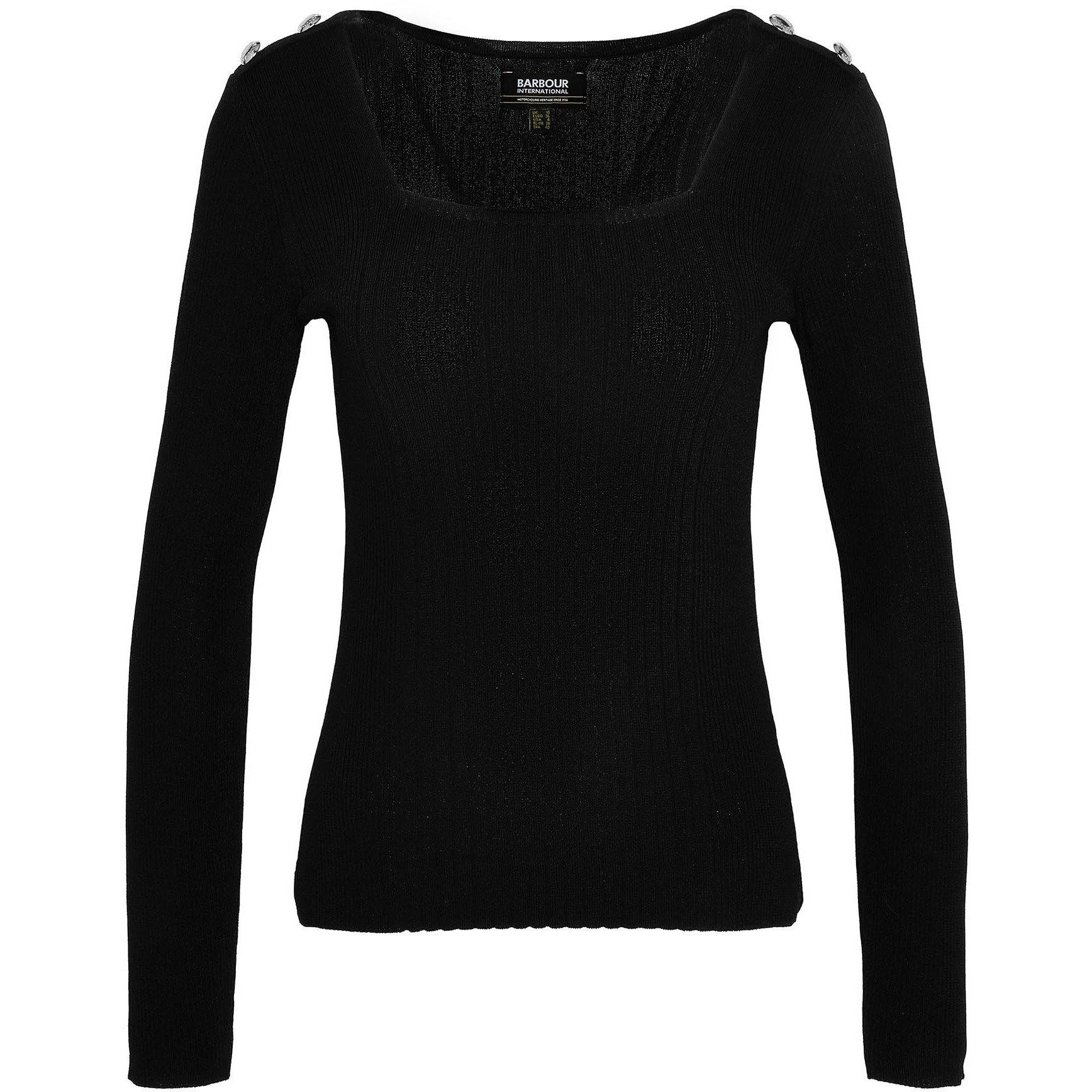 Black - Barbour International - Square-Neck Jumper - 5