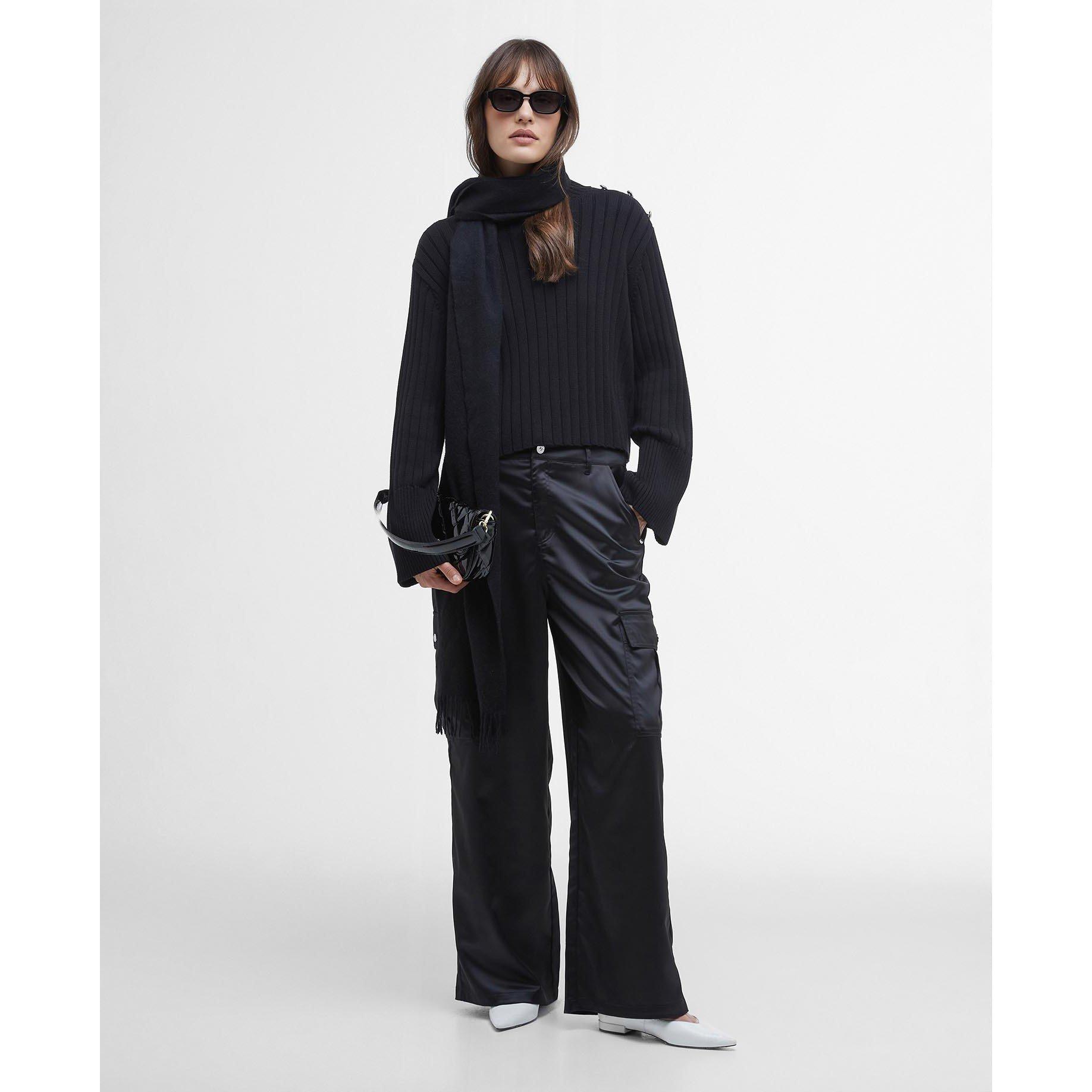 Black - Barbour International - Della Cropped Jumper - 3