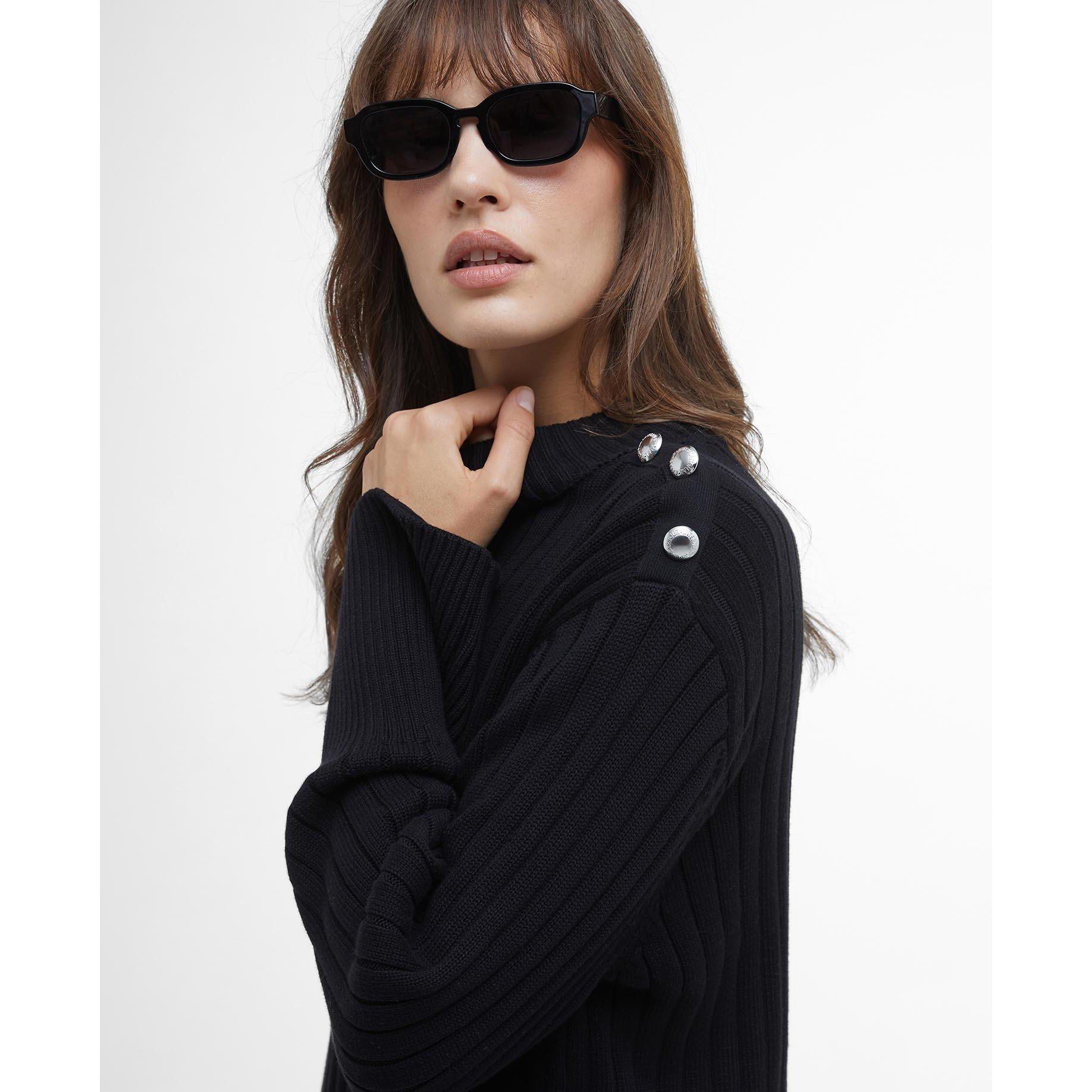 Black - Barbour International - Della Cropped Jumper - 4