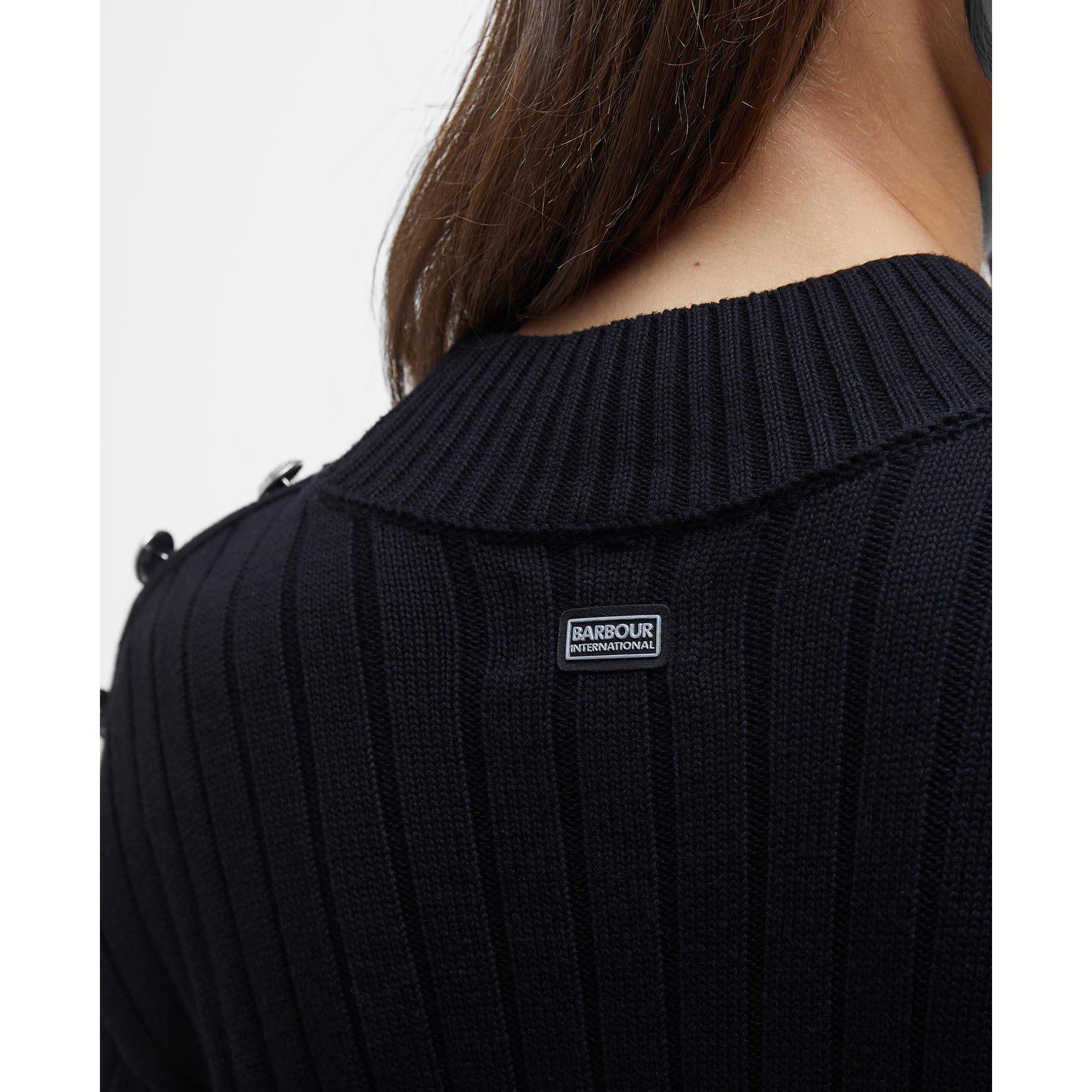 Black - Barbour International - Della Cropped Jumper - 6