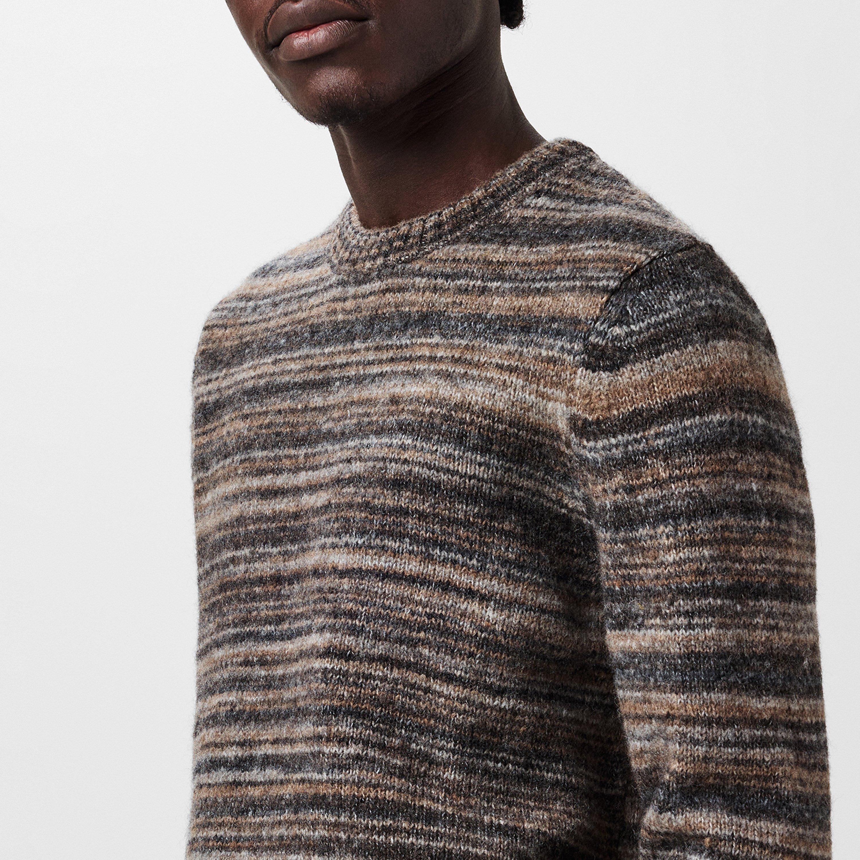 Charcoal CH91 - Barbour - Pateley Striped Crew Neck Jumper - 4