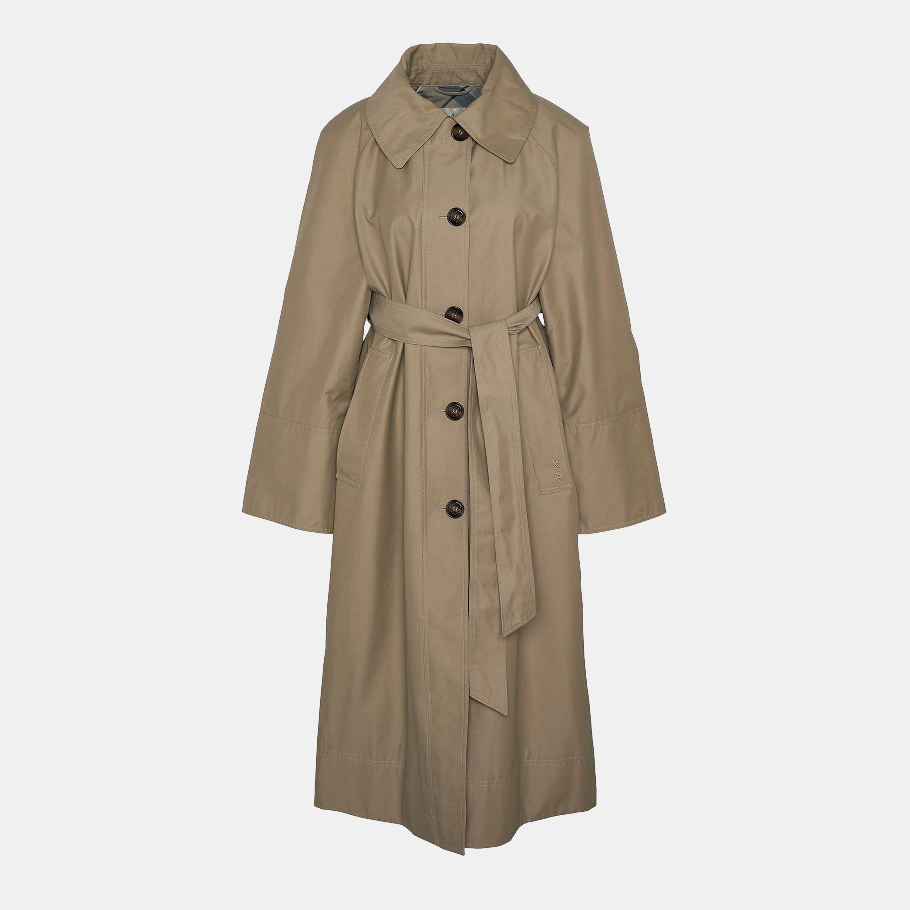 Barbour Women's Trench/Tartan Beatrix Showerproof Coat - 14 (L)