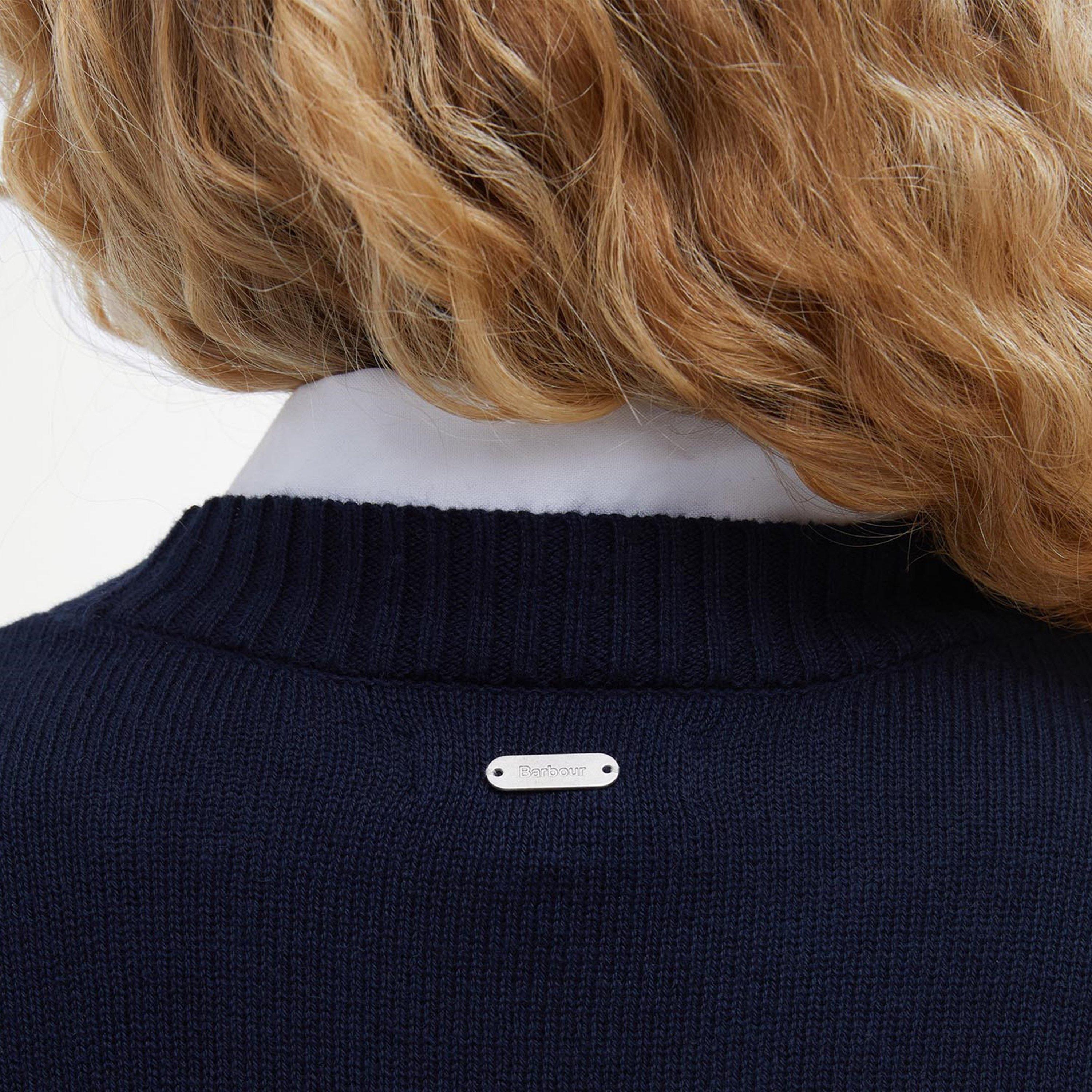 Navy/Cloud - Barbour - Emery Striped Crew Neck Jumper - 4