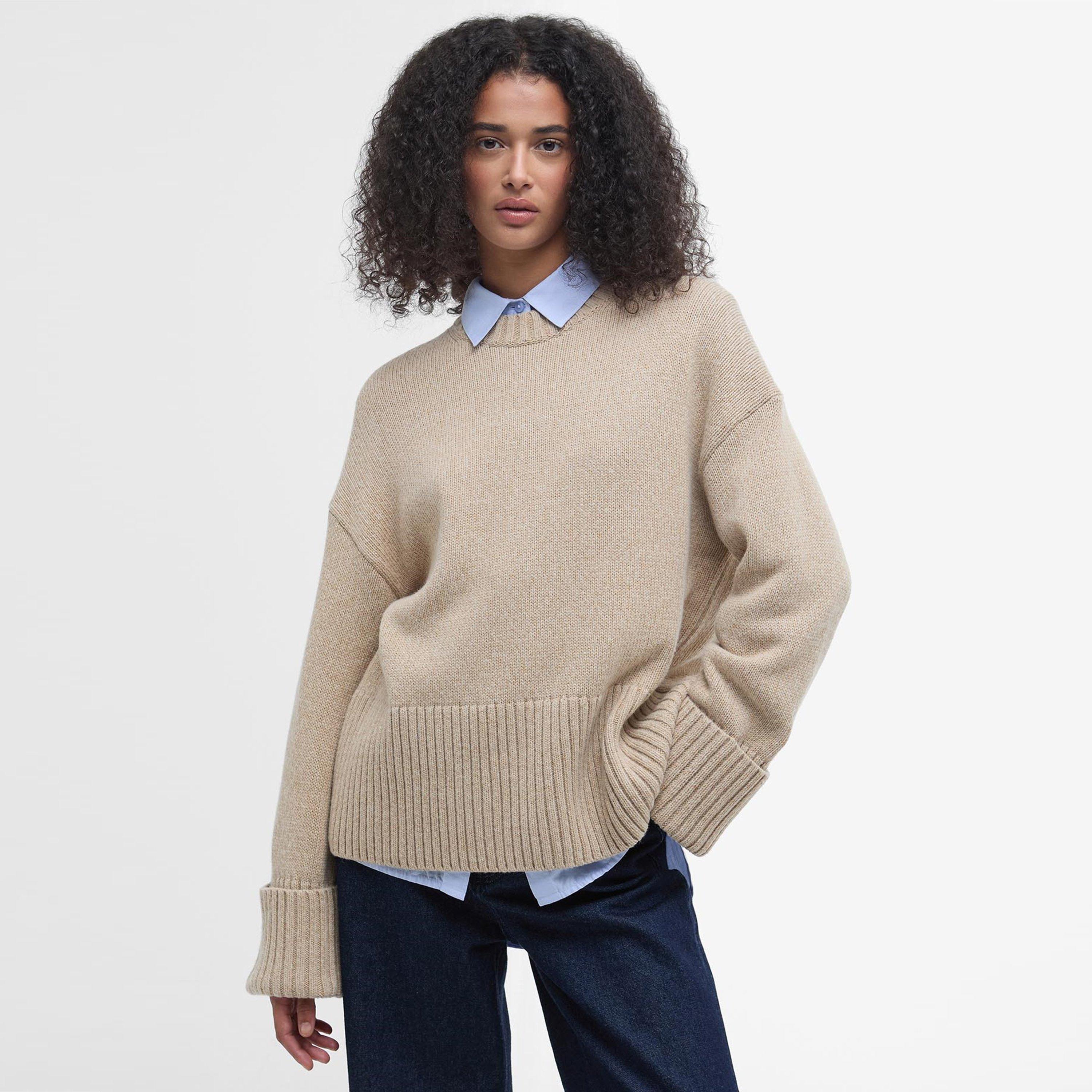 Camel - Barbour - Cassandra Crew Neck Jumper - 2