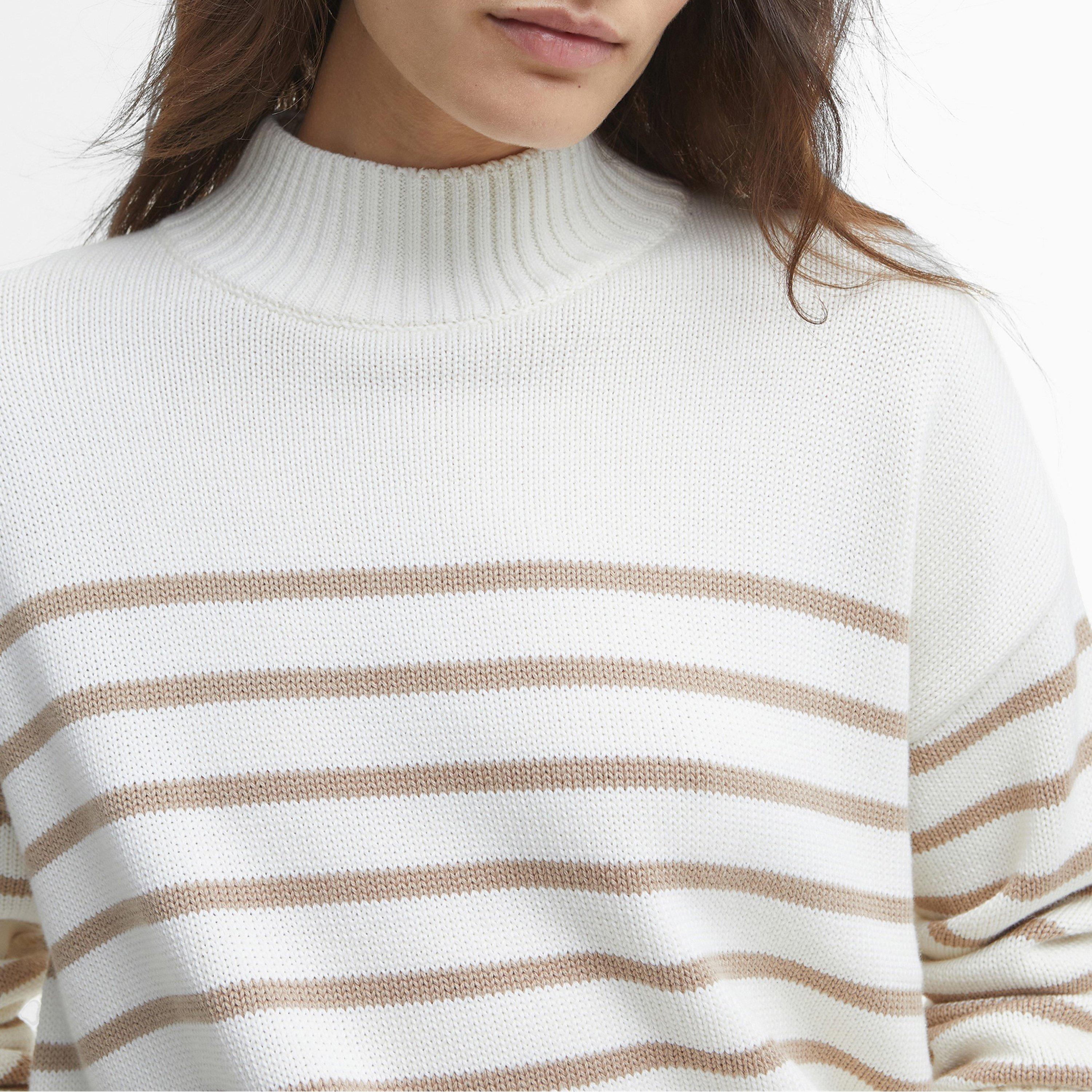 Cloud/Camel - Barbour - Shelly Striped High-Neck Jumper - 4