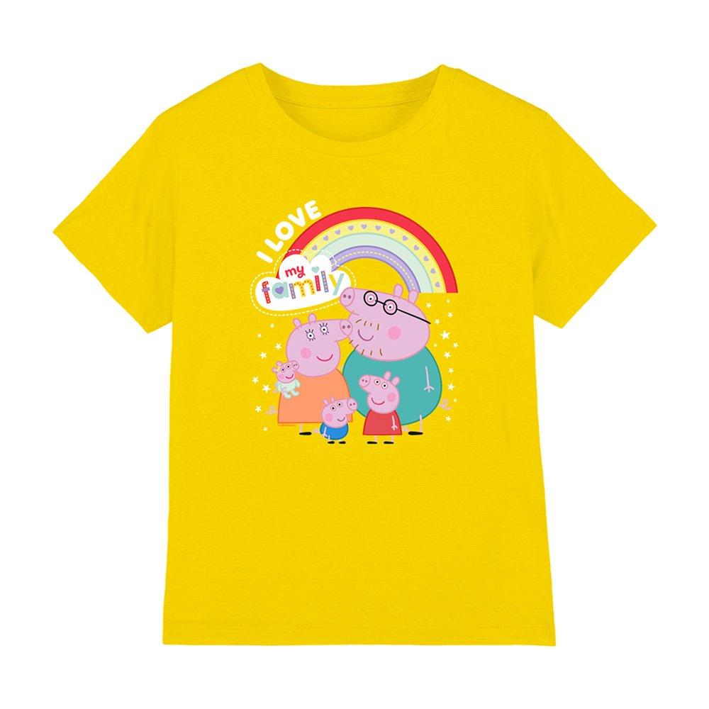 Yellow - Hasbro - Peppa Pig I Love My Family Kids T-Shirt Yellow - 1