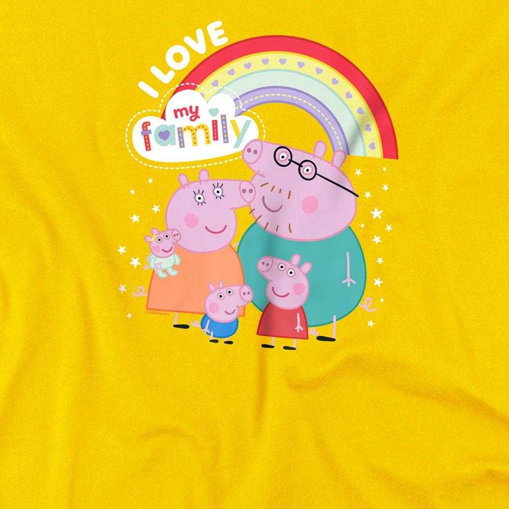 Yellow - Hasbro - Peppa Pig I Love My Family Kids T-Shirt Yellow - 2
