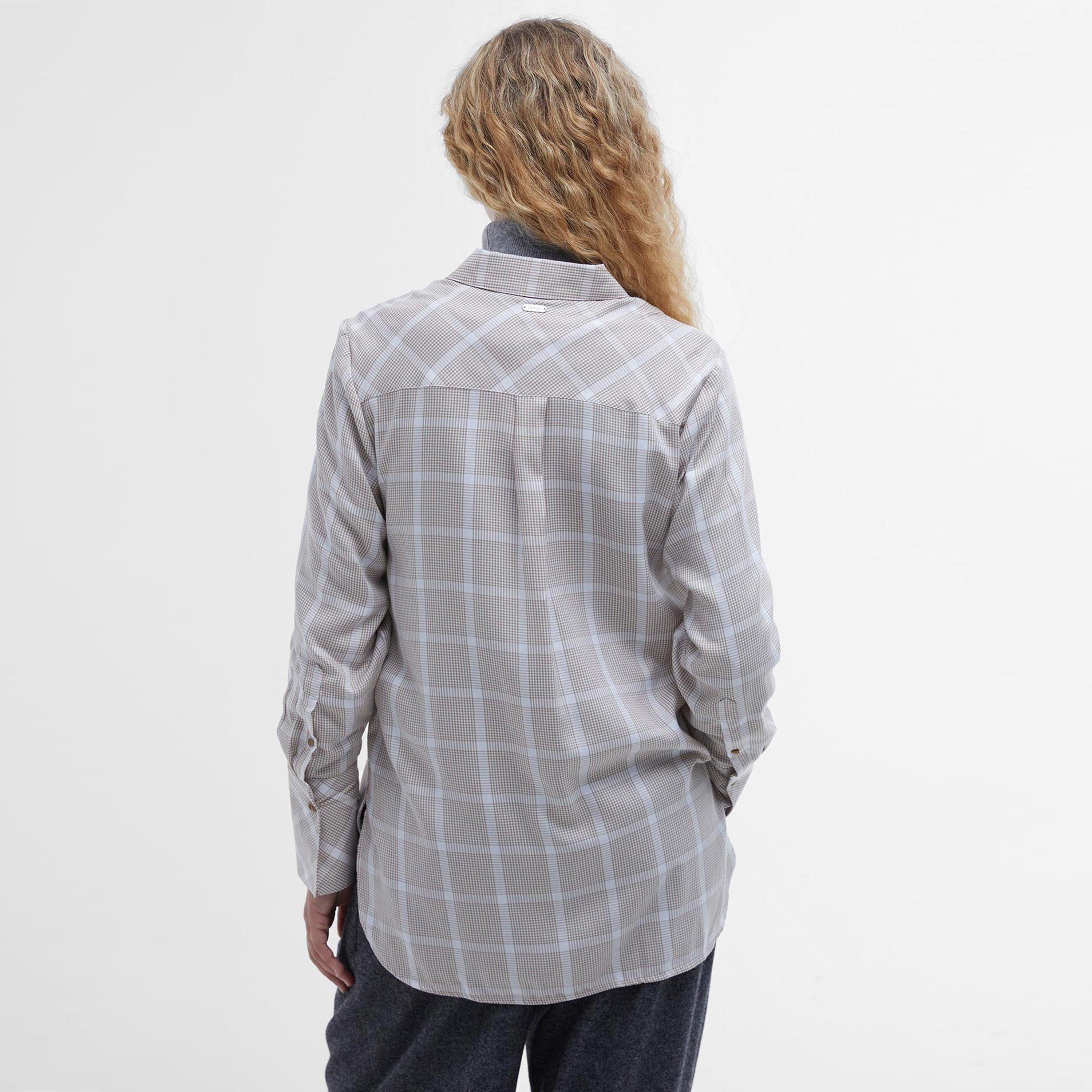 Honey/White - Barbour - Rhonda Check Long-Sleeved Shirt - 3
