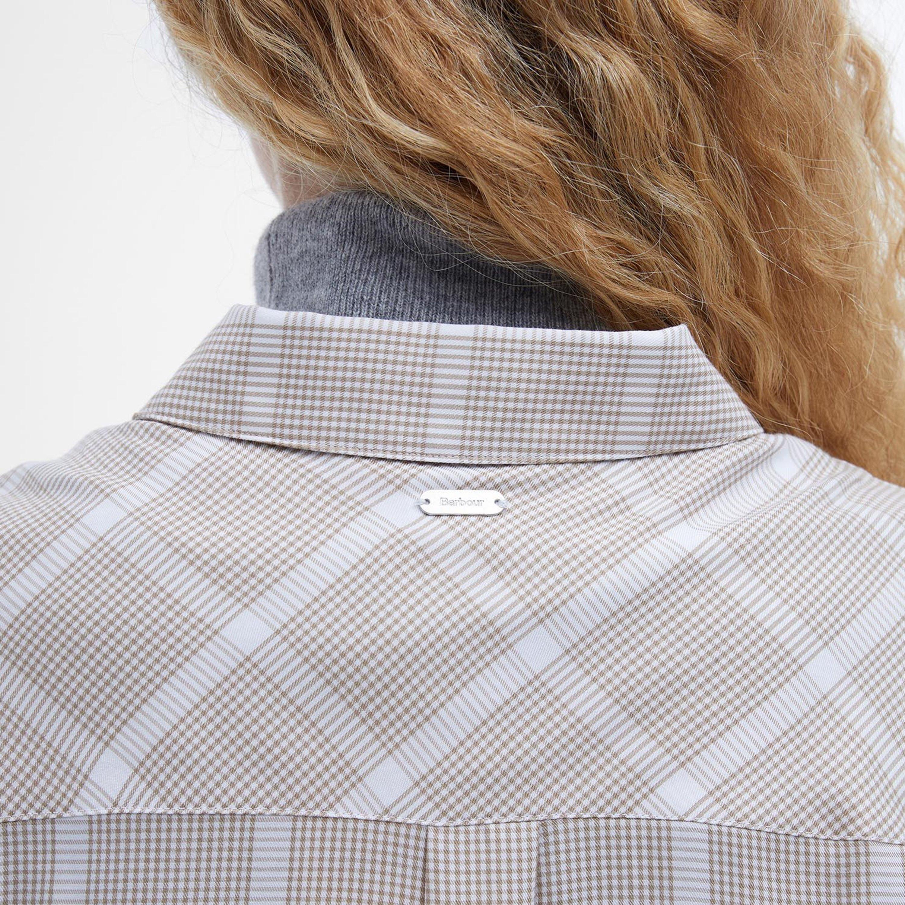 Honey/White - Barbour - Rhonda Check Long-Sleeved Shirt - 4
