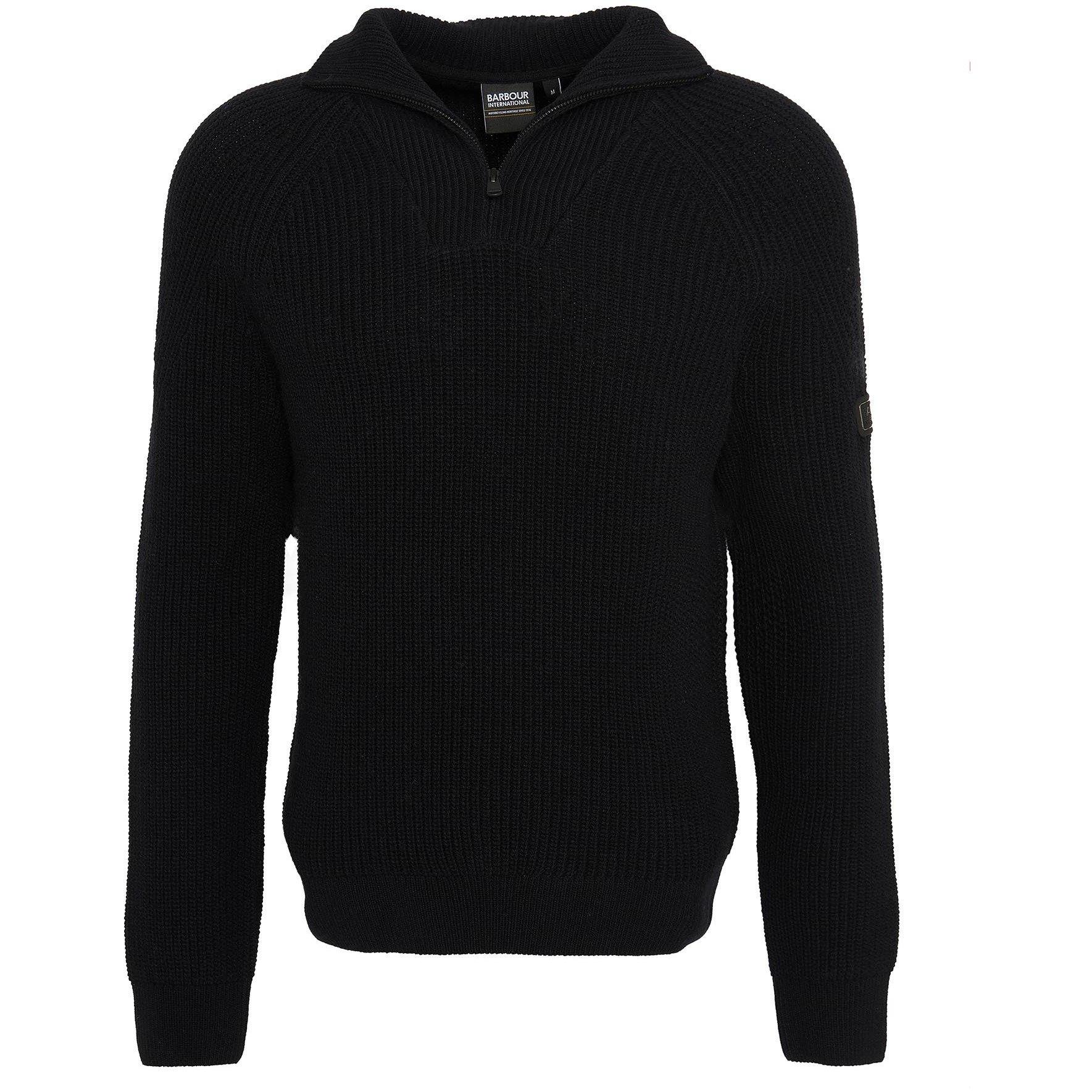 Black BK11 - Barbour International - Chester Half-Zip Jumper - 1