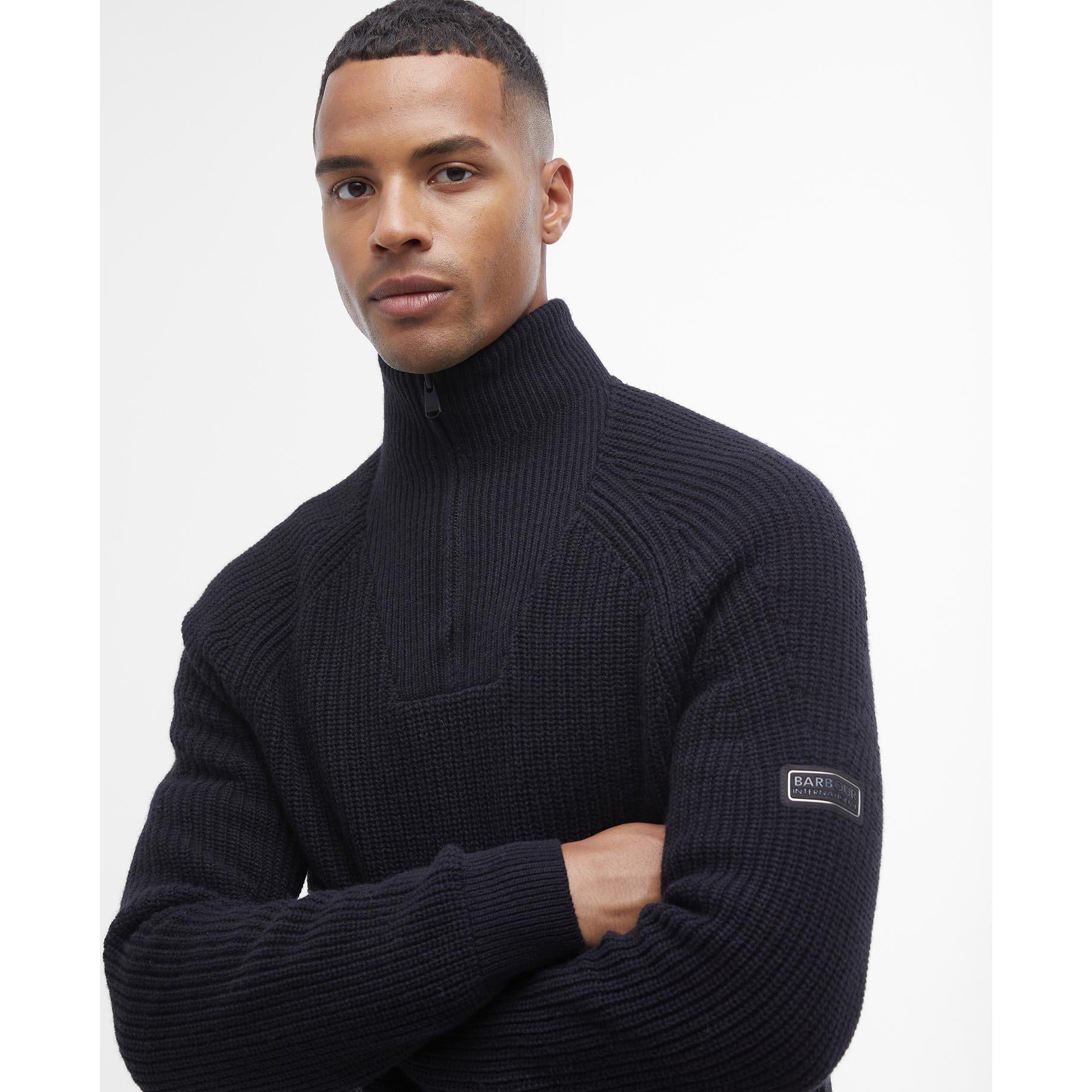Black BK11 - Barbour International - Chester Half-Zip Jumper - 4