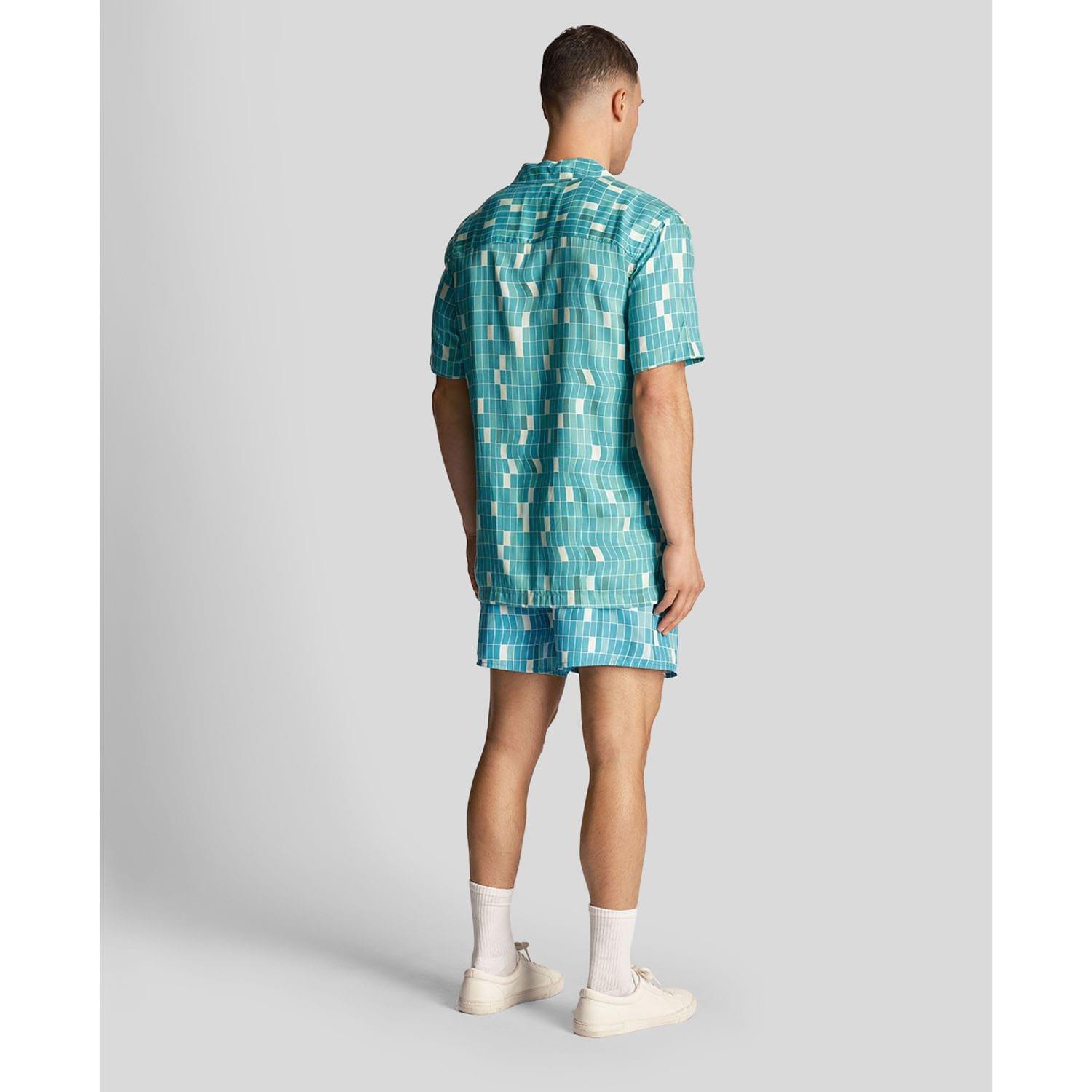 Blue - Lyle and Scott - Pool Print Swim Shorts - 3