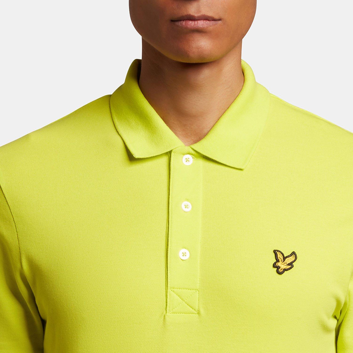 Yellow - Lyle and Scott - Plain Polo Shirt - 4