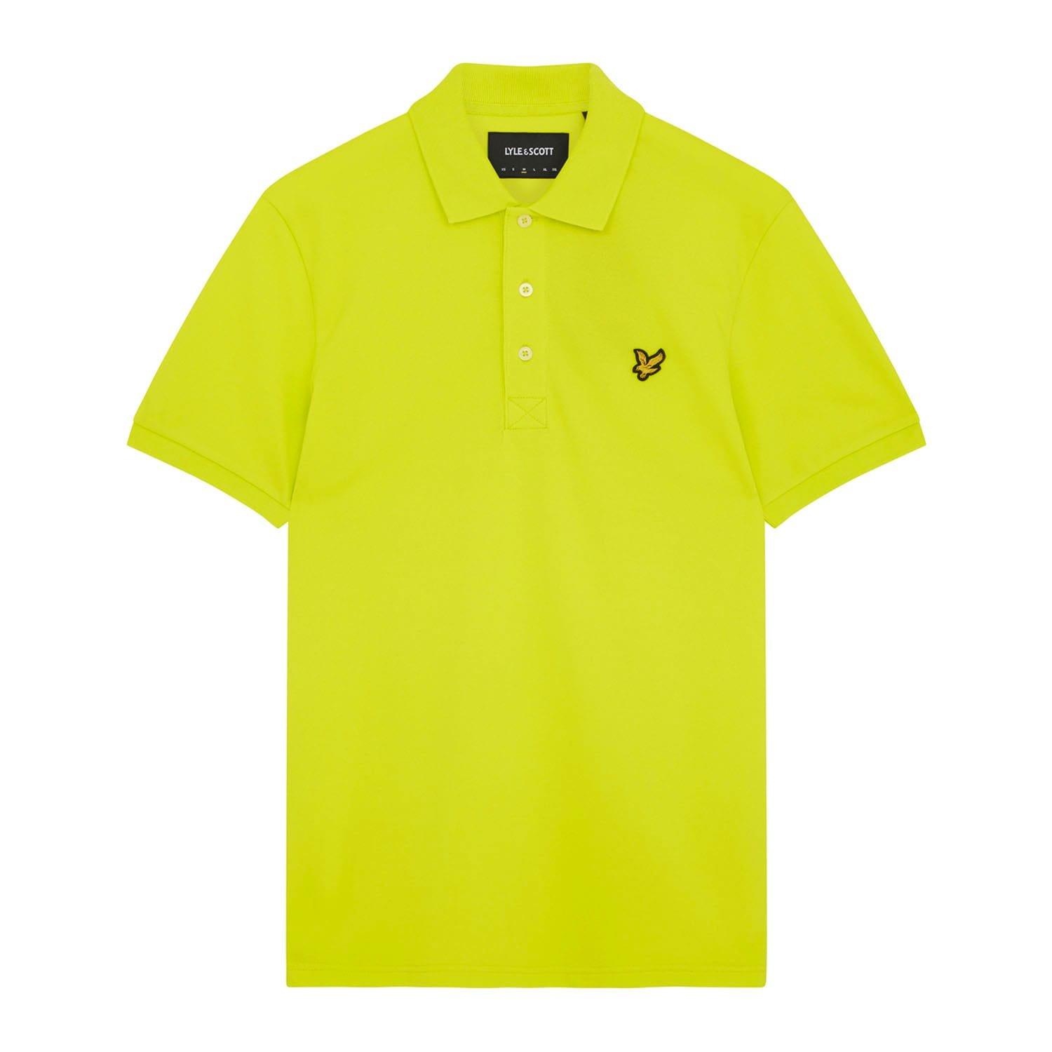 Yellow - Lyle and Scott - Plain Polo Shirt - 5