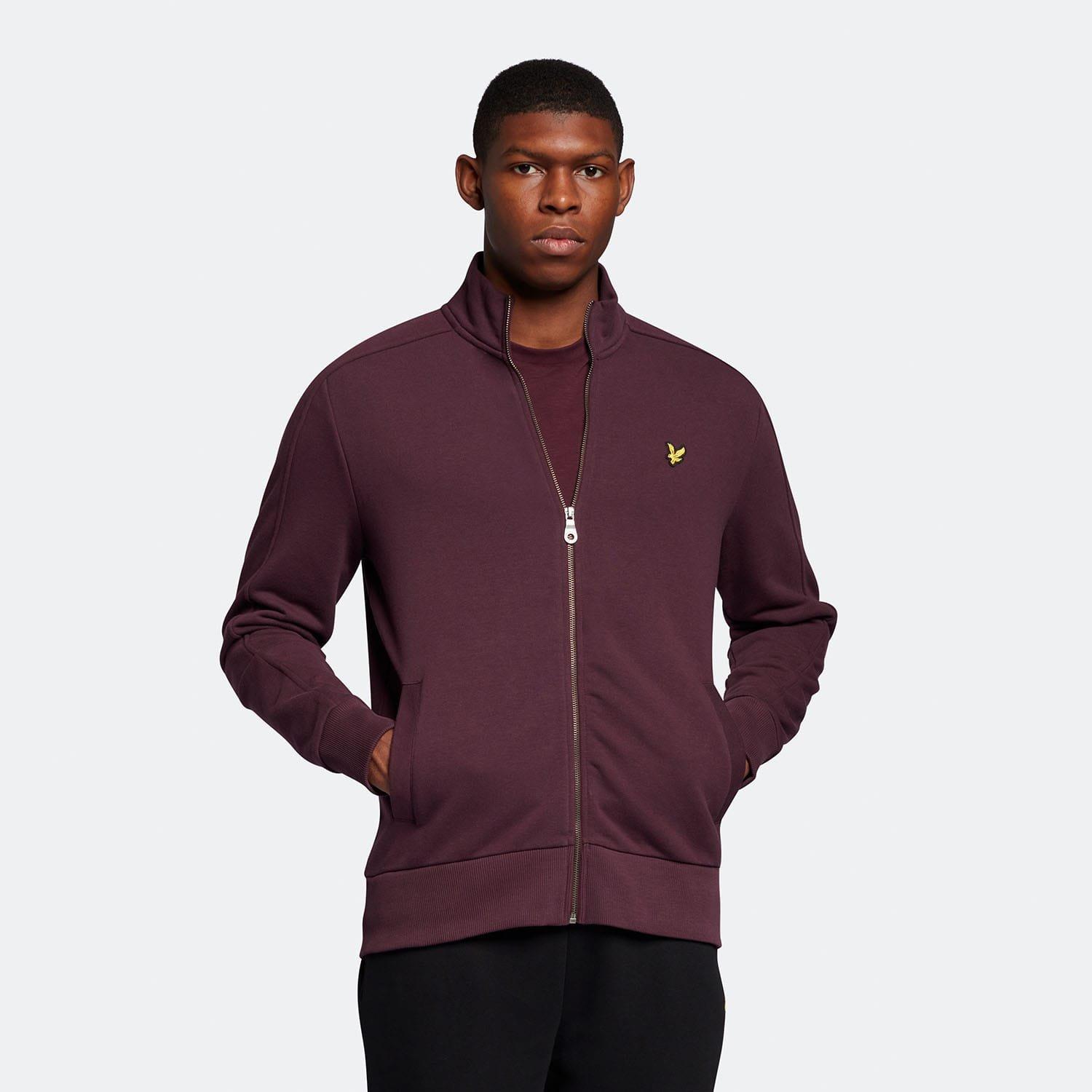 Burgundy - Lyle and Scott - Track Top - 1