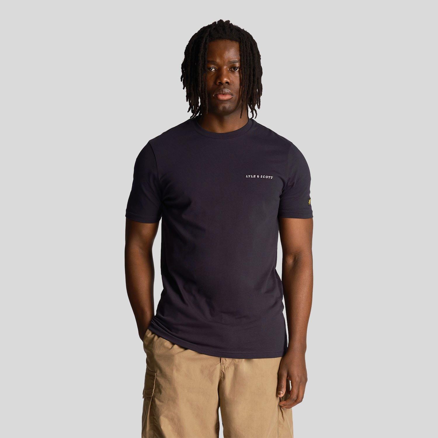 Navy - Lyle and Scott - Embroidered T-Shirt - 1