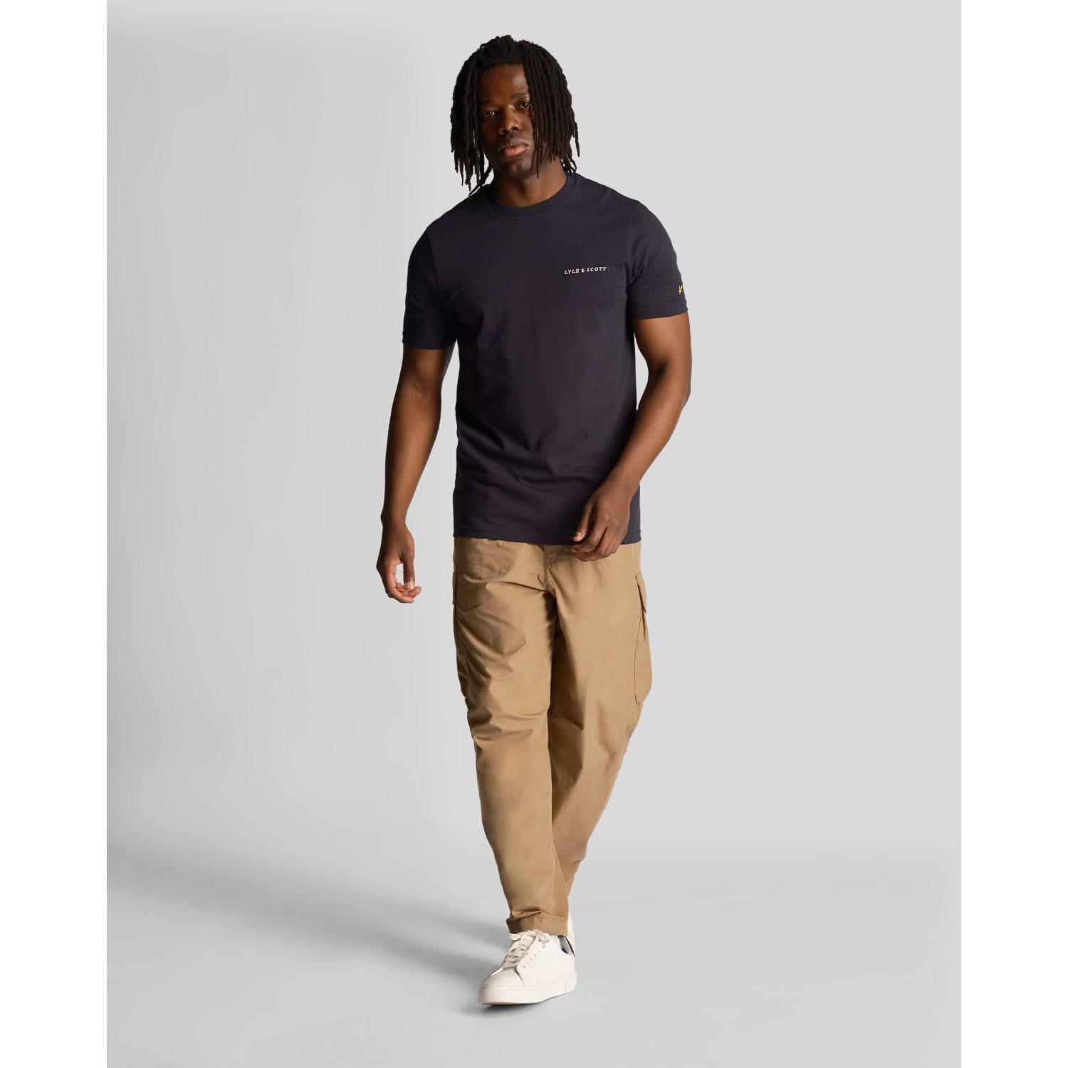 Navy - Lyle and Scott - Embroidered T-Shirt - 2