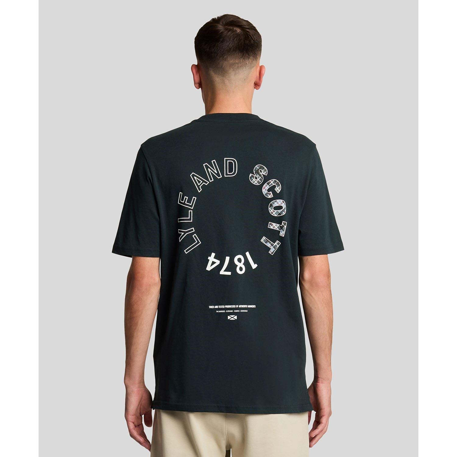 Navy - Lyle and Scott - Tartan Heritage Graphic T-Shirt - 3