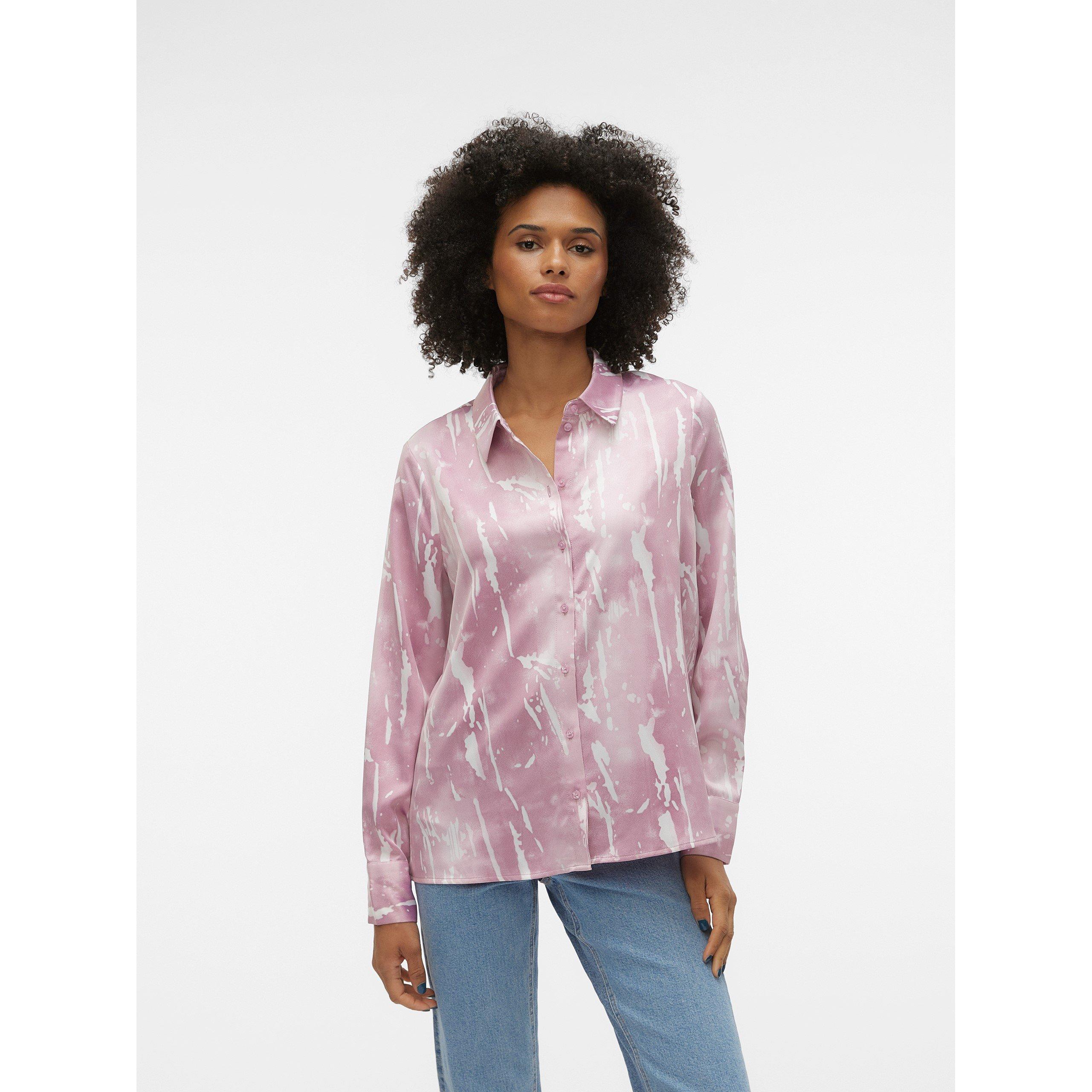 Vero Moda Women's Long-Sleeve Patterned Shirt - Orchid Haze - 6 (XS)