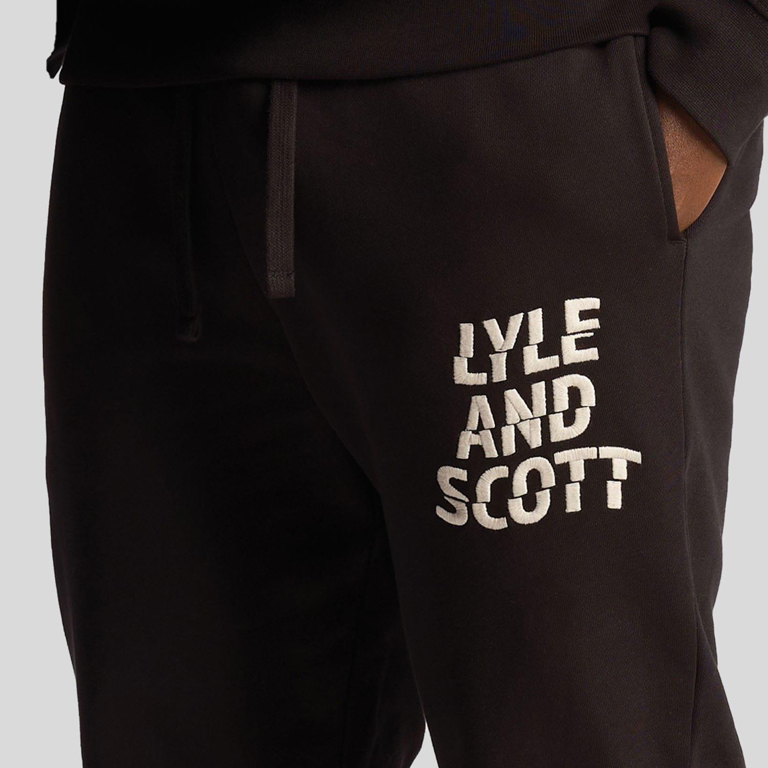 Black - Lyle and Scott - Ripple Logo Joggers - 4