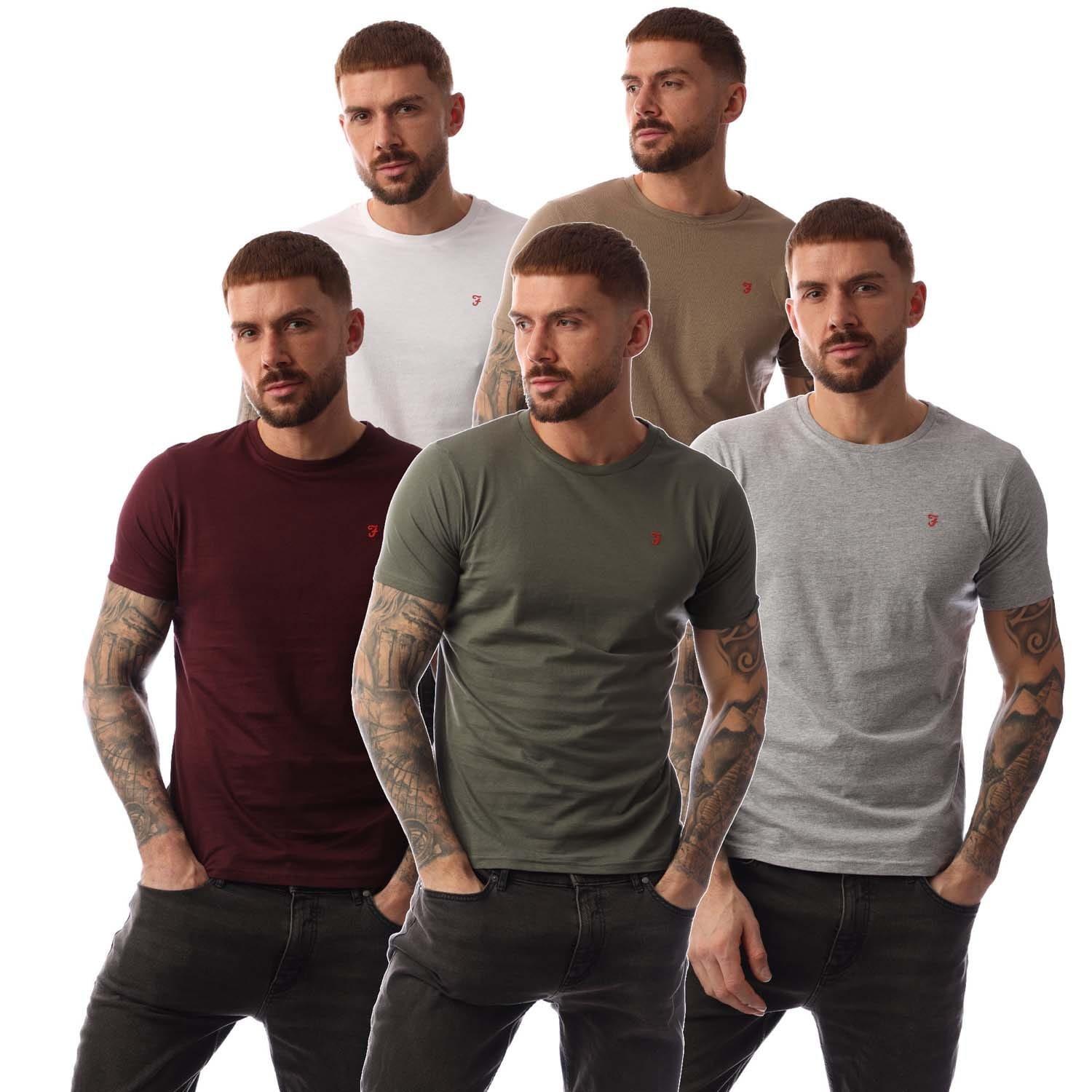 Grey Green - Farah - Wardlow 5 Pack Lounge T-Shirts - 1