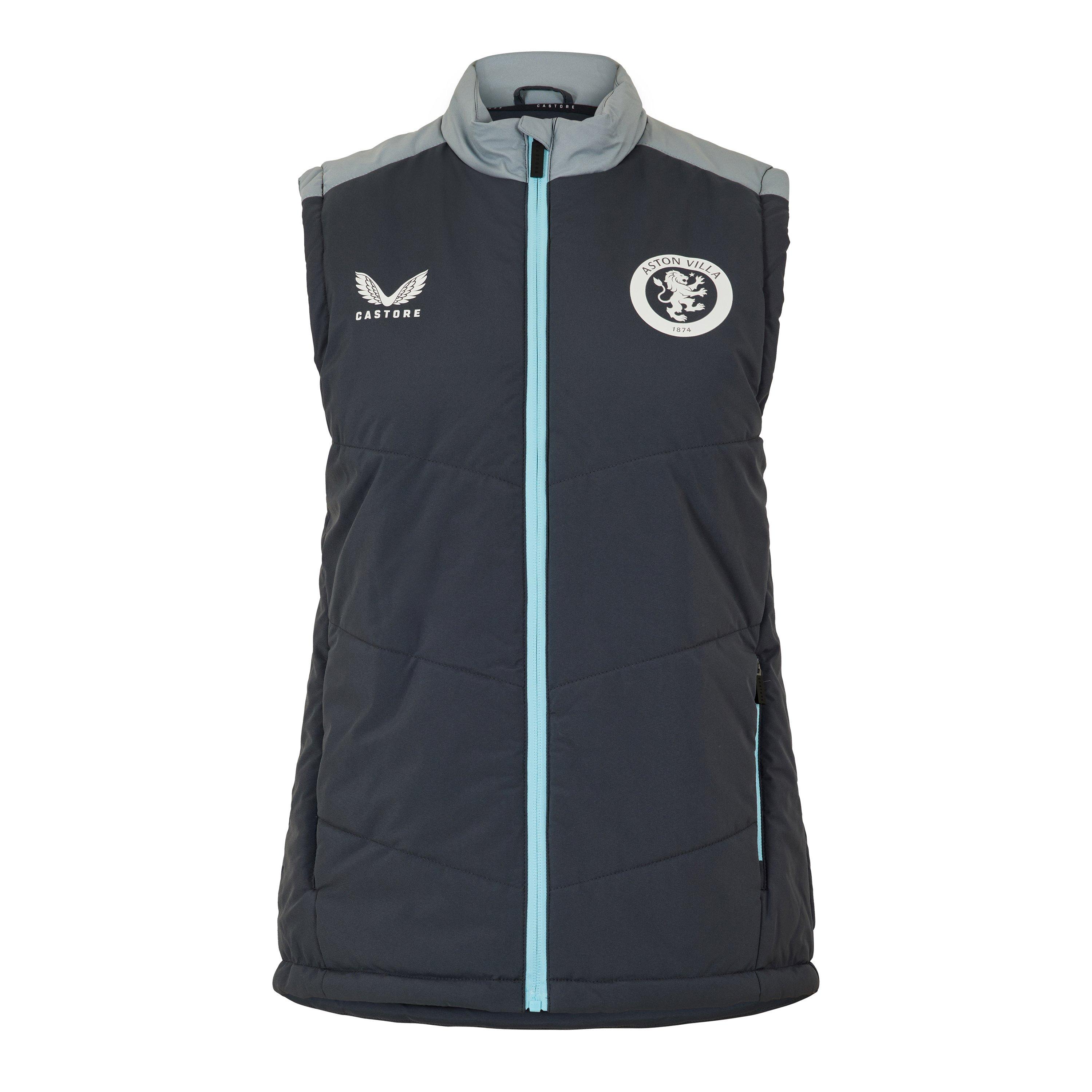 Castore Women's Aston Villa Licensed Managers Football Jacket - Ebony - 16 (XL)