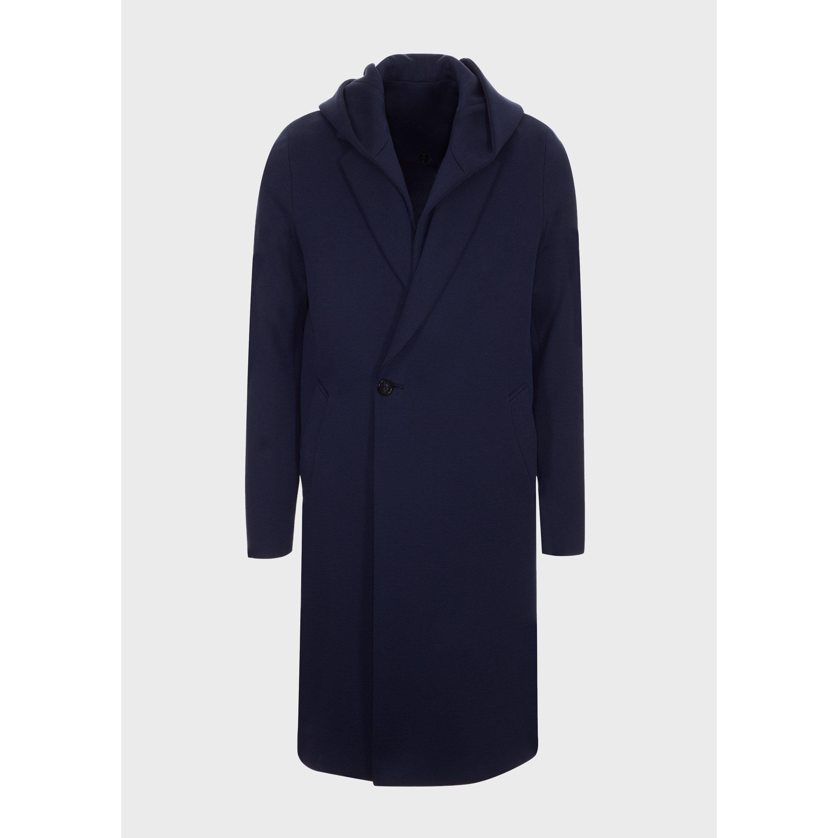 Navy Blue - Emporio Armani - Men's Weather-Resistant Tailored Fit Trench Coat - 5