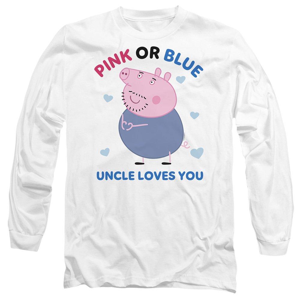 White - Hasbro - Peppa Pig Pink Or Blue Uncle Pig Loves You Long Sl - 1