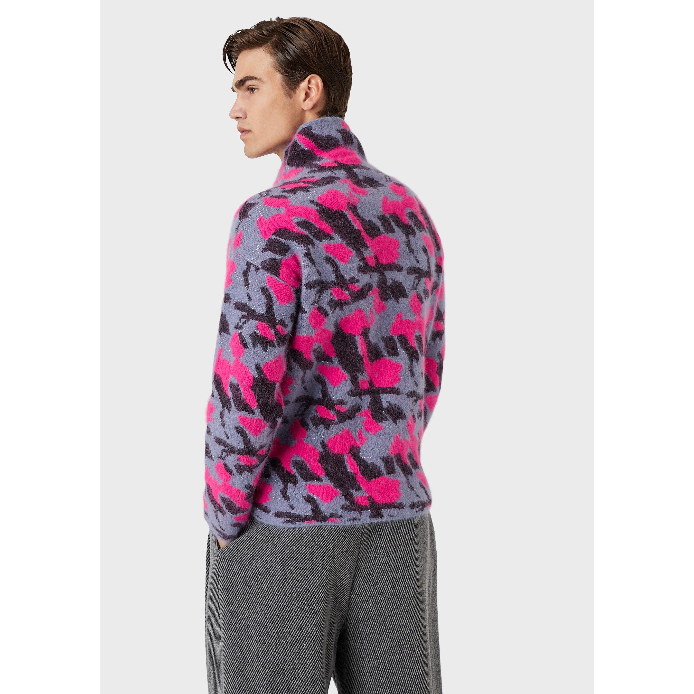 Fuchsia Mlti - Emporio Armani - Men's Print Knitted Top - 2