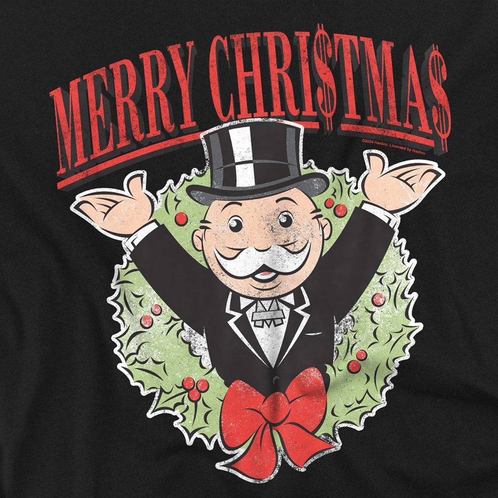 Green - Monopoly - Monopoly Monopoly Man Merry Christmas T Shirt Gree - 2