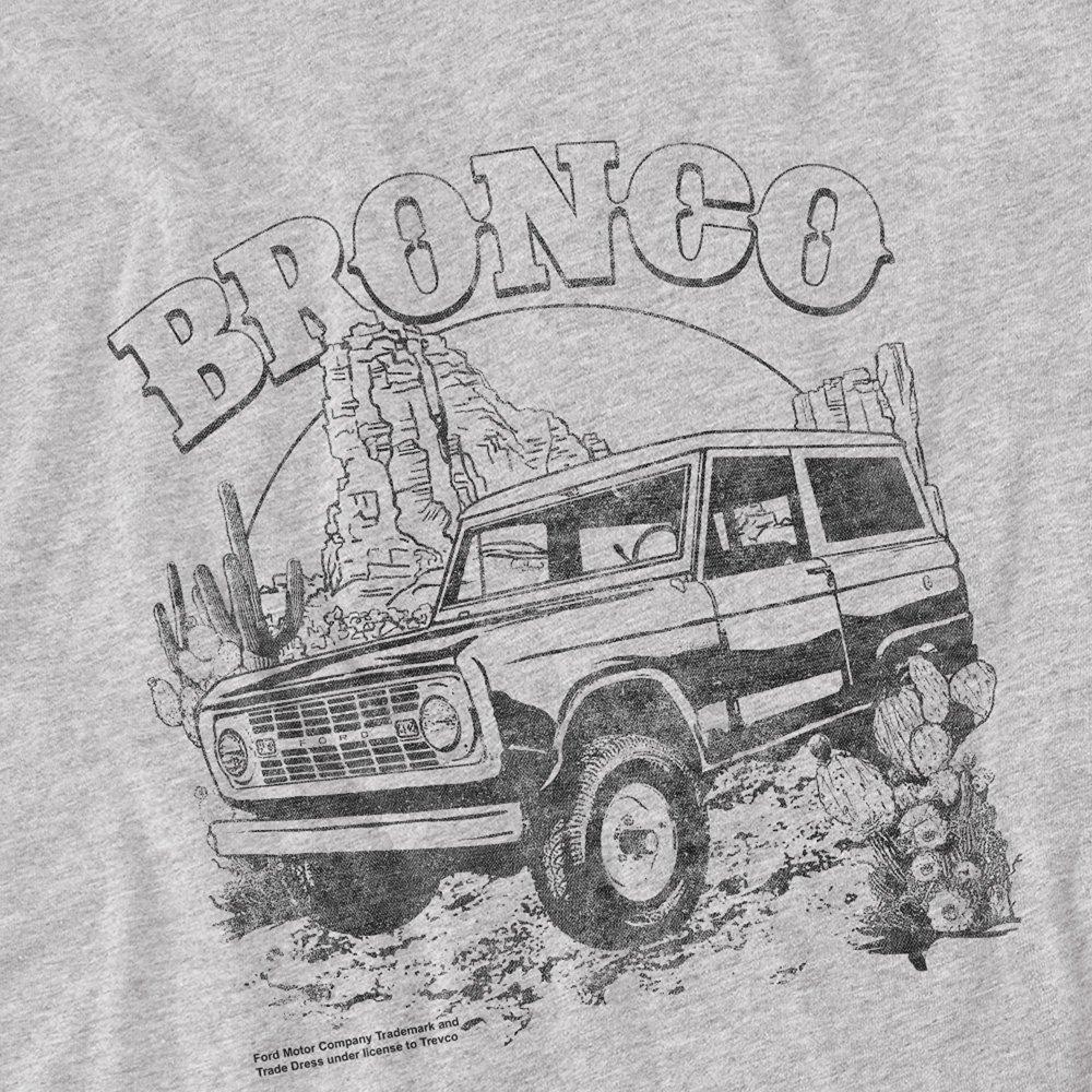Light Grey - Ford - Ford Bronco Desert Black Mono Kids T-Shirt Athlet - 2