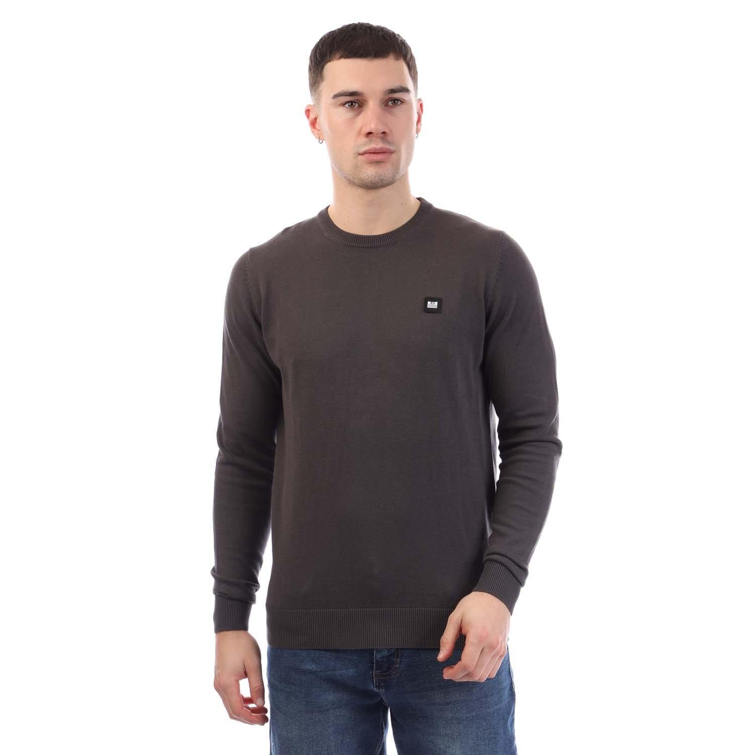 Charcoal - Weekend Offender - Argentina Cotton Crew Knit - 1