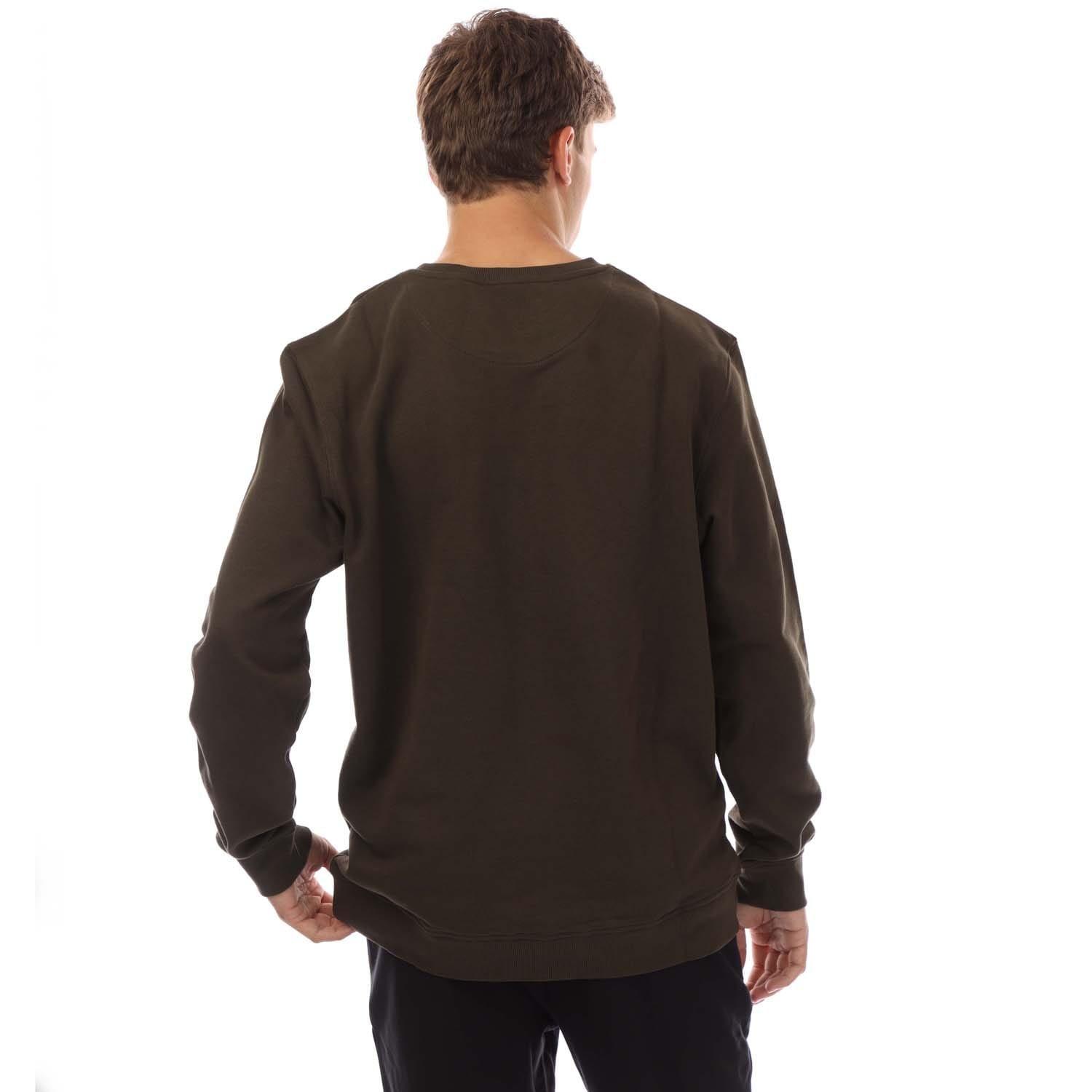 Olive - Lyle and Scott - Organic Print Crew Neck Sweatshirt - 3