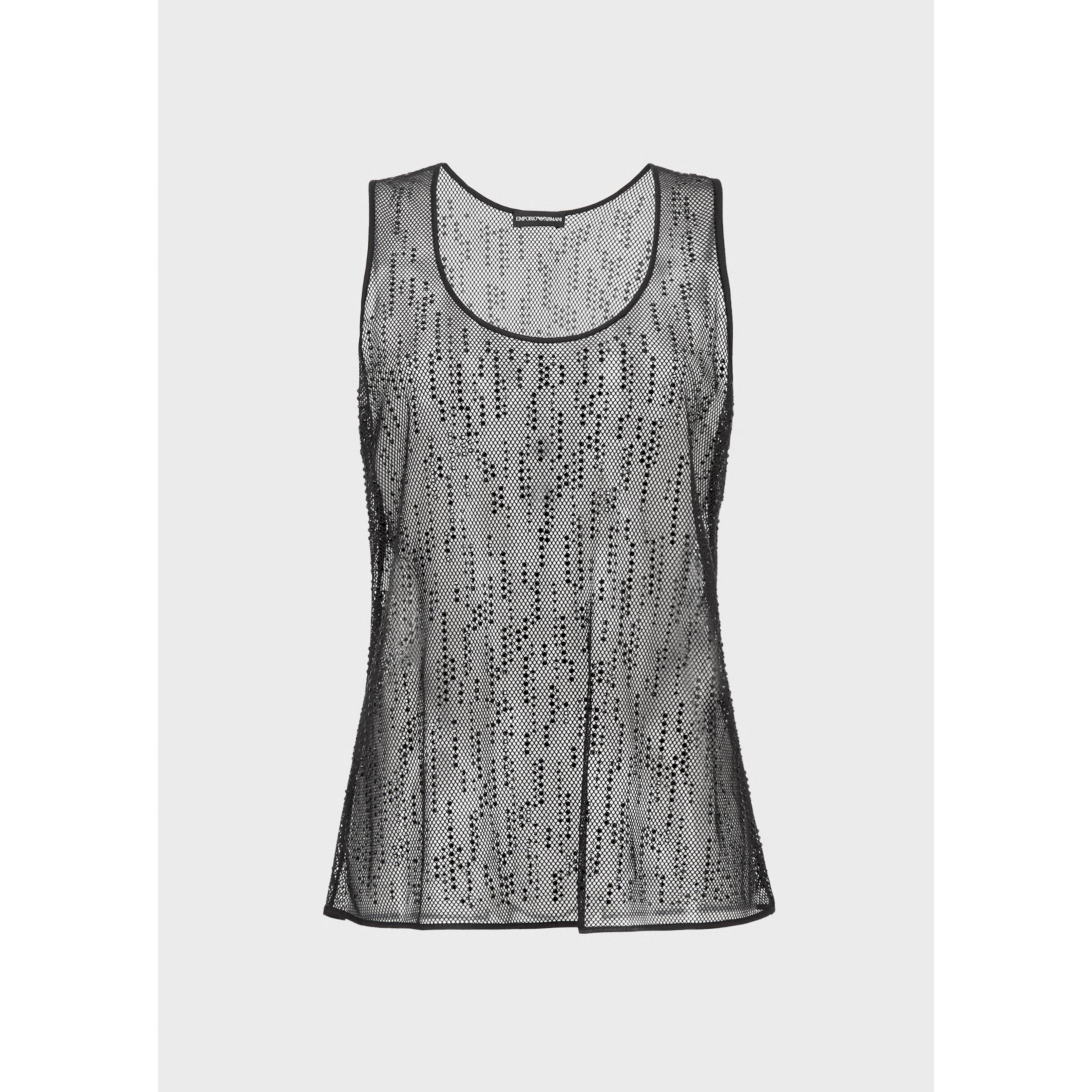 Black - Emporio Armani - Women's Evening Sleeveless Shirt - 4