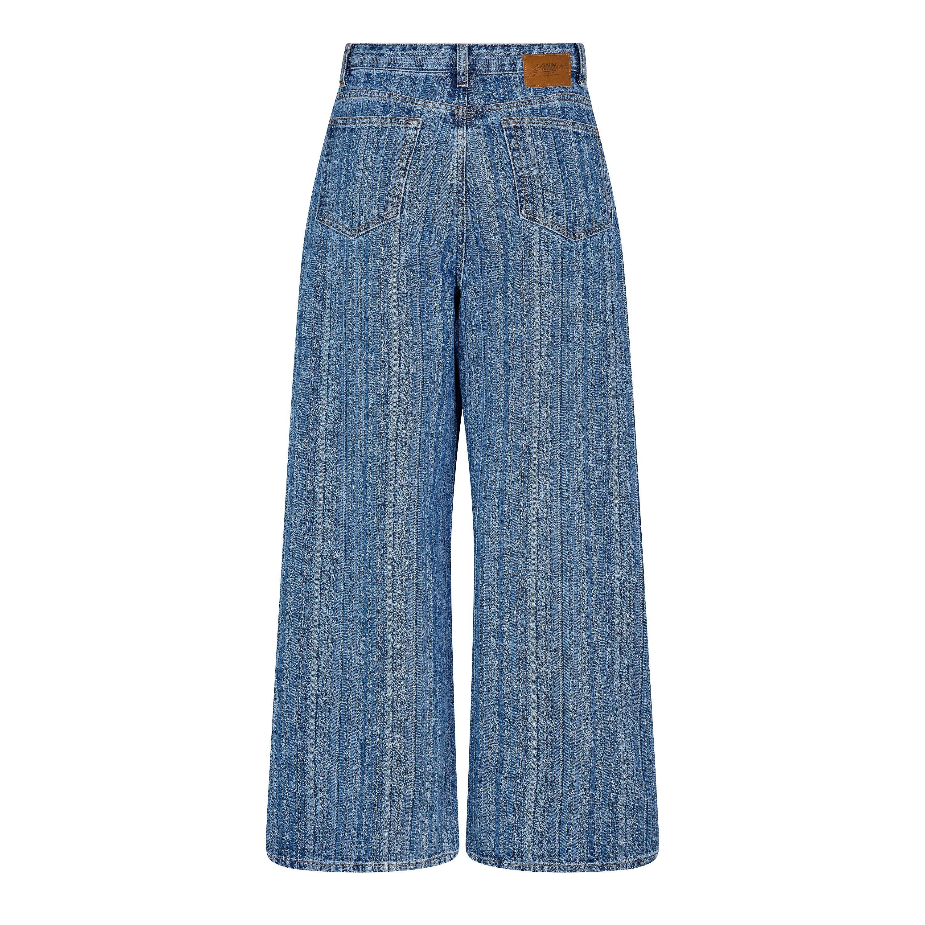 Ganni Women's Denim Dble Fly Wide Leg Jeans | Cruise Fashion
