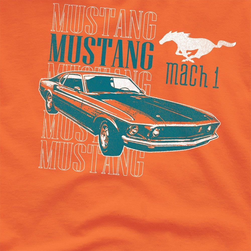 Orange - Ford - Ford Mustang Mach 1 Repeat T-Shirt Orange - 2