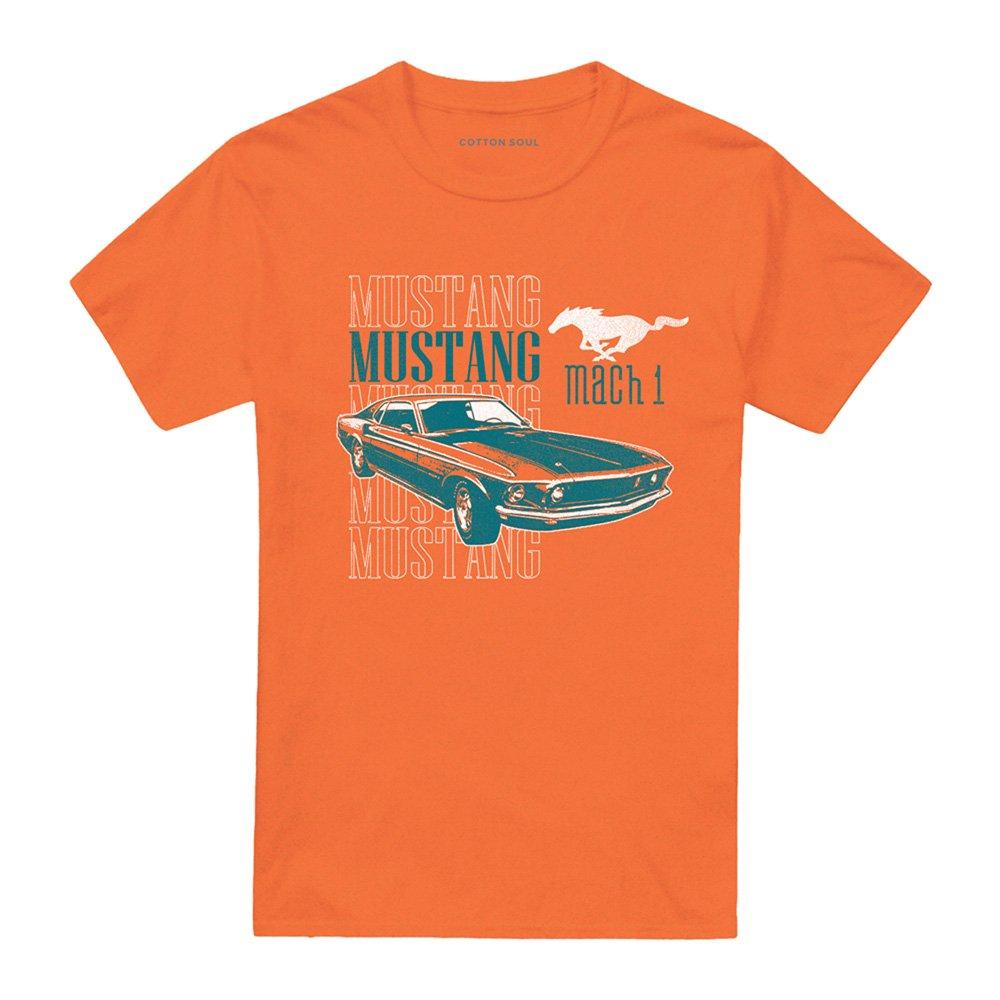 Orange - Ford - Ford Mustang Mach 1 Repeat T-Shirt Orange - 4