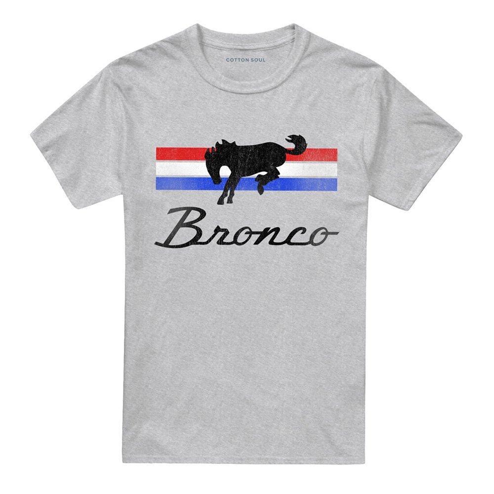 Light Grey - Ford - Ford Bronco Bronco Stripes T-Shirt Athletic Heath - 4