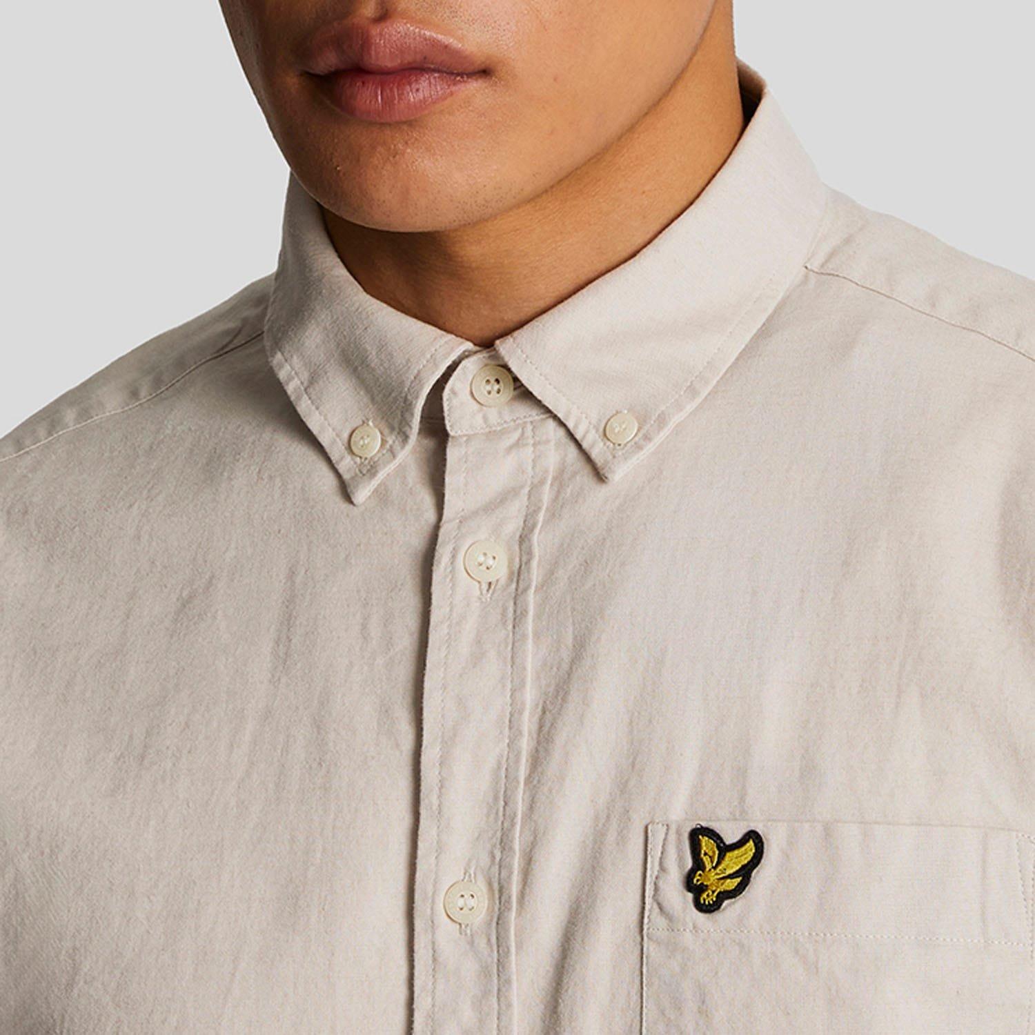 Cream - Lyle and Scott - Cotton Linen Button Down Shirt - 4