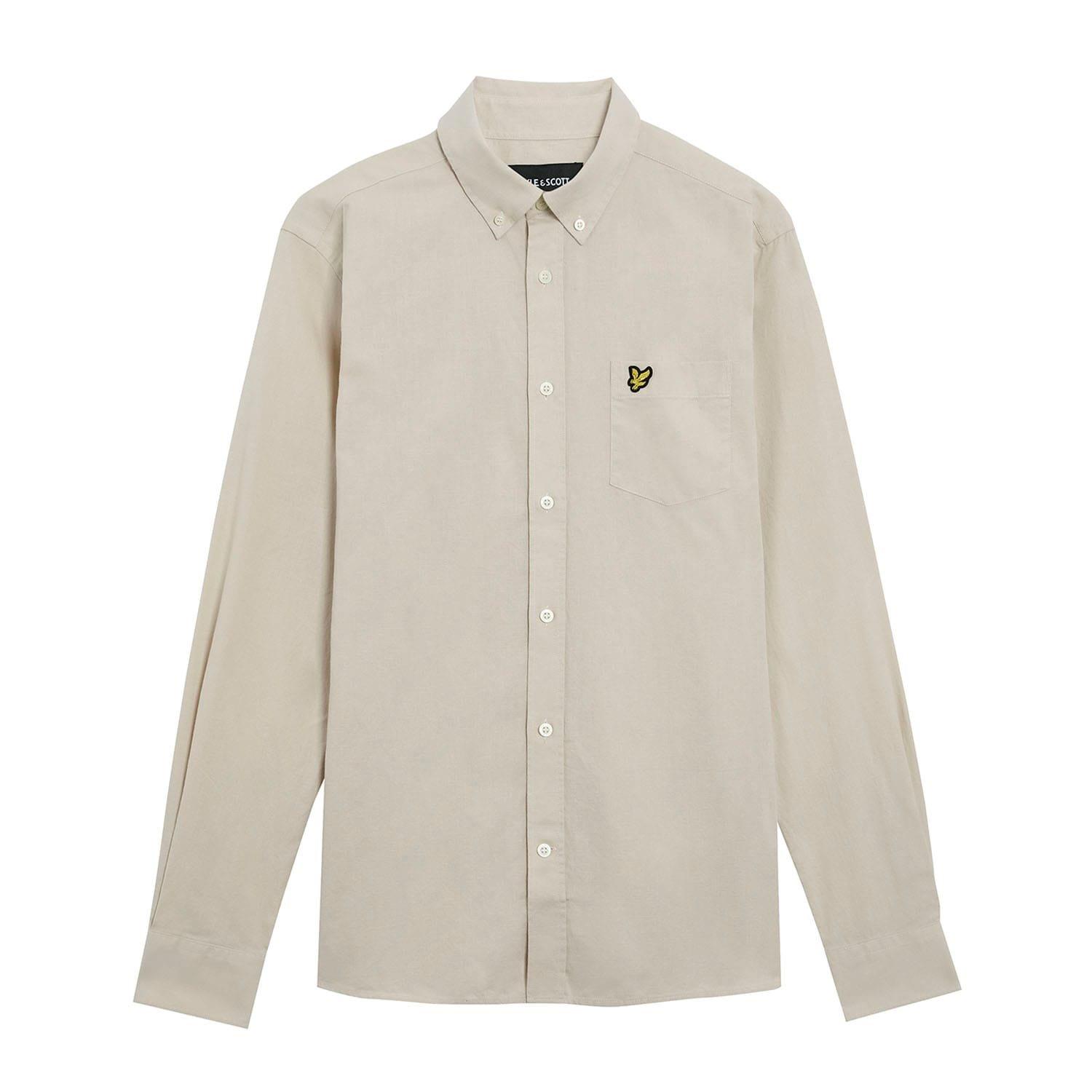 Cream - Lyle and Scott - Cotton Linen Button Down Shirt - 5