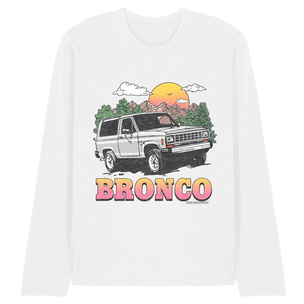 White - Ford - Ford Bronco In The Mountains Long Sleeve T-Shirt - 1