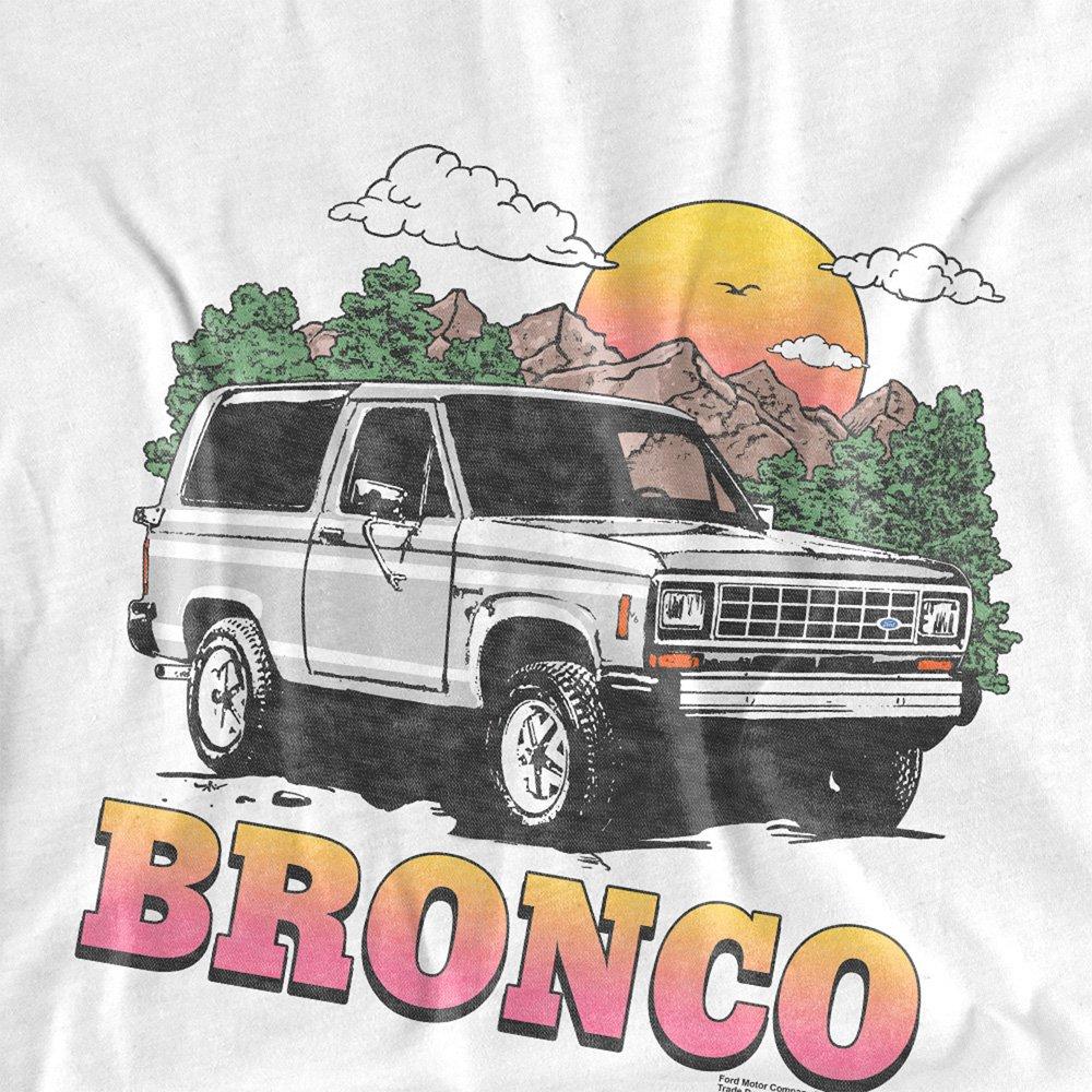 White - Ford - Ford Bronco In The Mountains Long Sleeve T-Shirt - 2