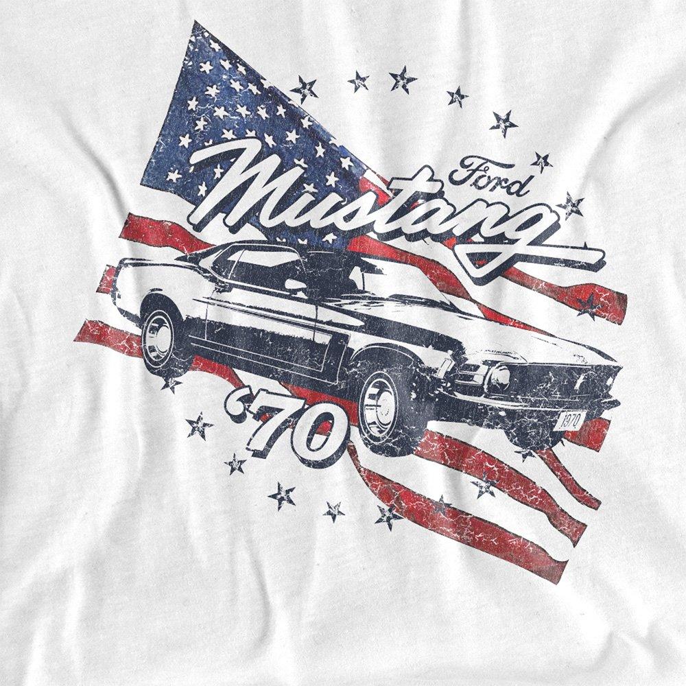 White - Ford - Ford Mustang 70 Mustang Long Sleeve T-Shirt White - 2