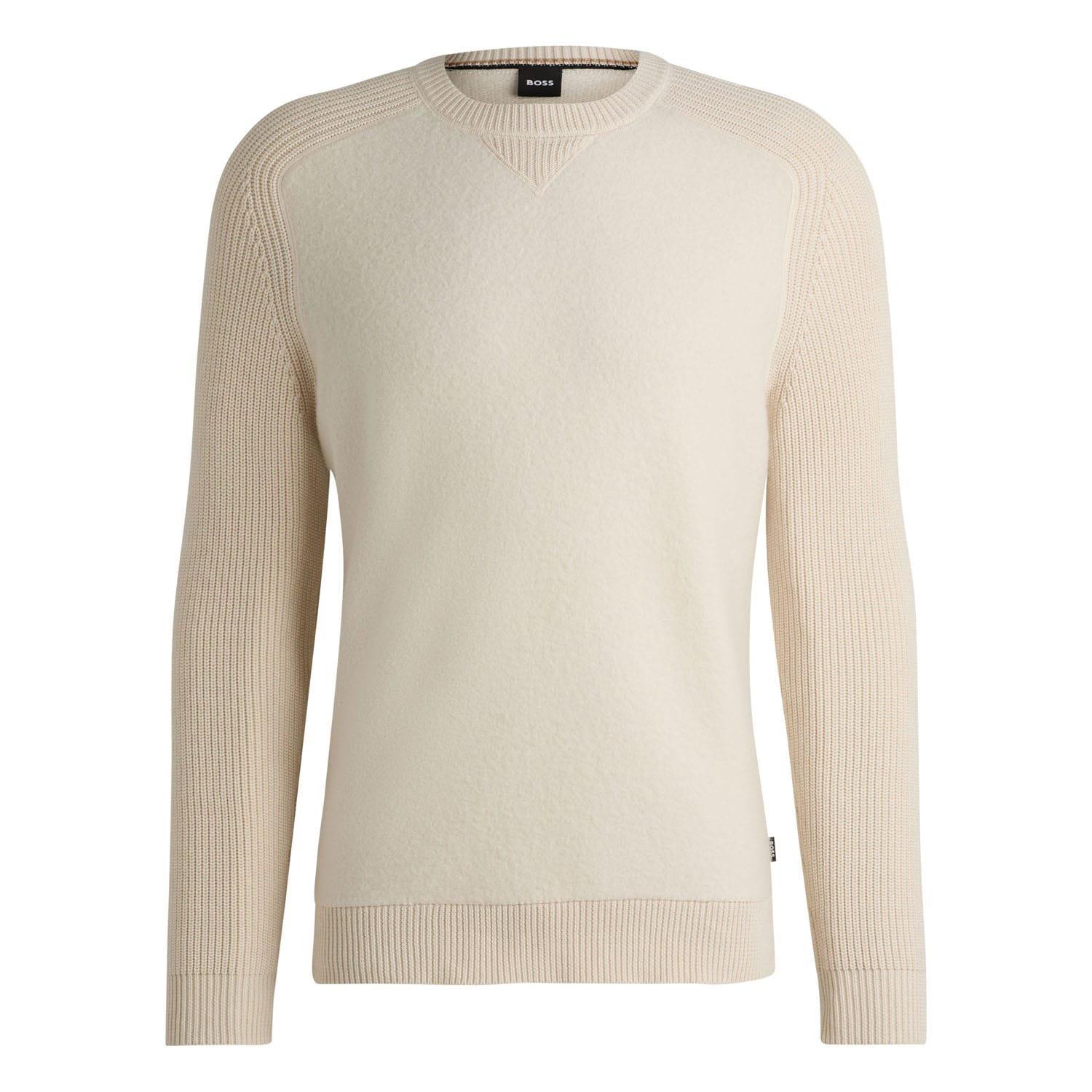 White - Boss - H-Ematero Knitted Sweatshirt - 5