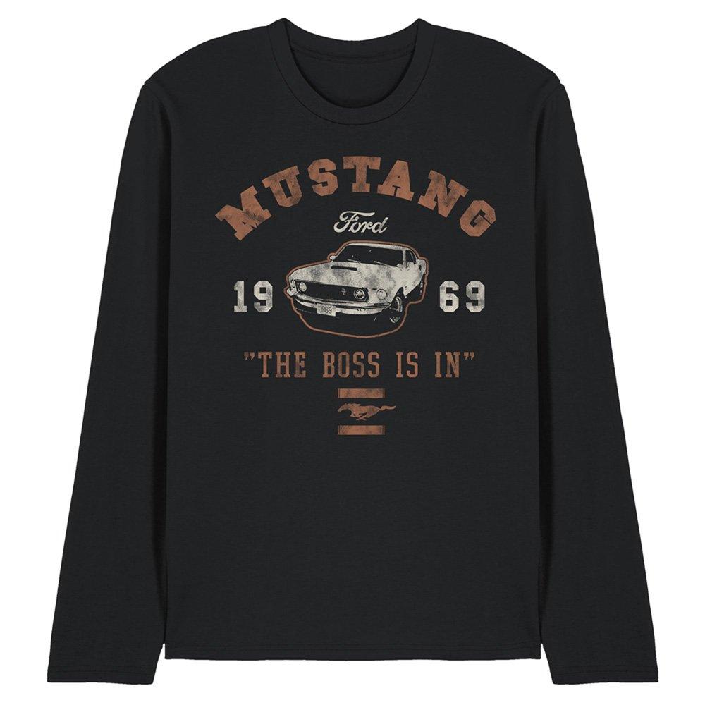 Ford Mustang The Boss Is In Long Sleeve T-Shirt Black