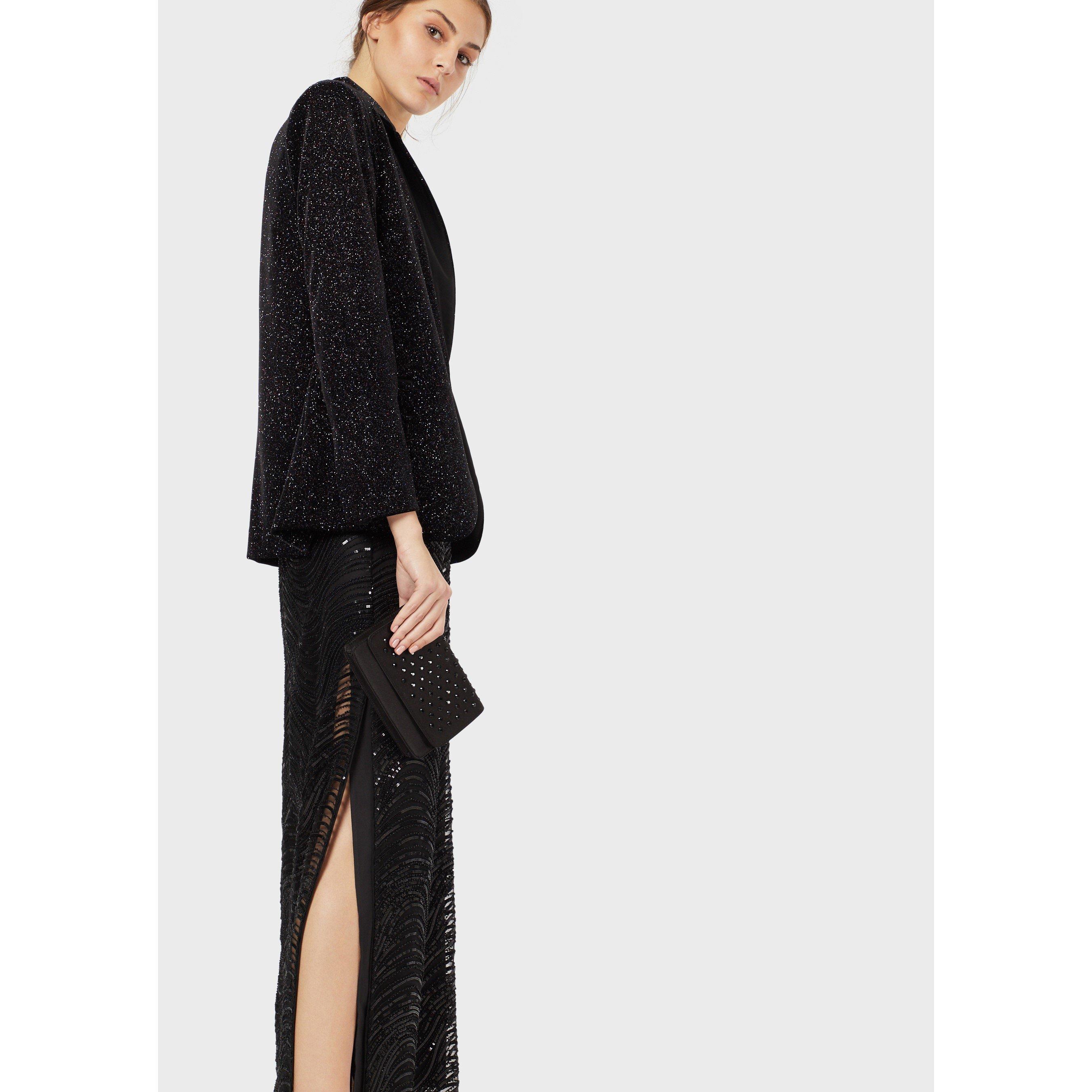 Black - Emporio Armani - Women's Lace Textured Maxi Dress - 2