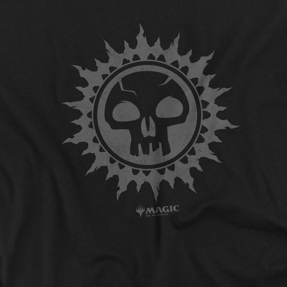 Black - Magic the Gathering - Magic The Gathering Black Mana Skull Mens T-Shirt - 2
