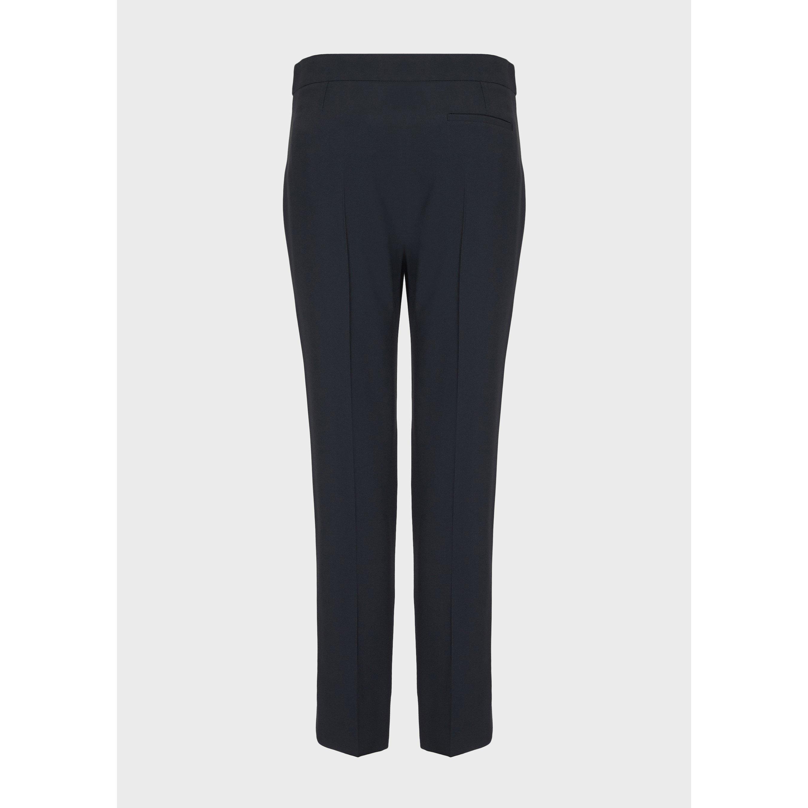 Navy Blue - Emporio Armani - Women's Cropped Cigarette Trousers - 6